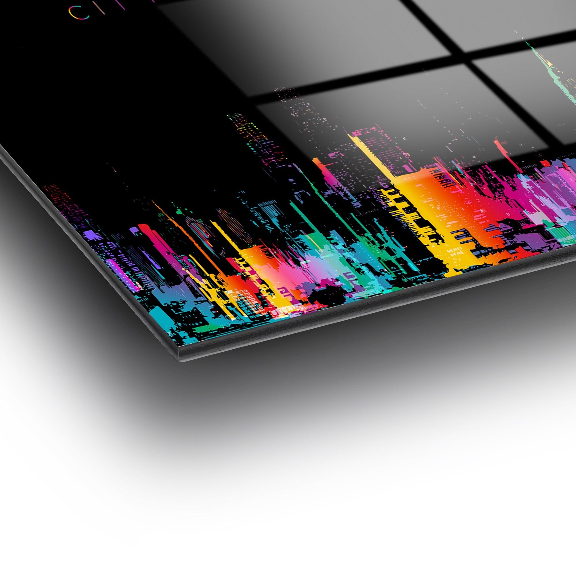 Quadro Decorativo em Vidro Temperado 100% (4 mm) UV-736, Multicolorido, 70 x 100 cm