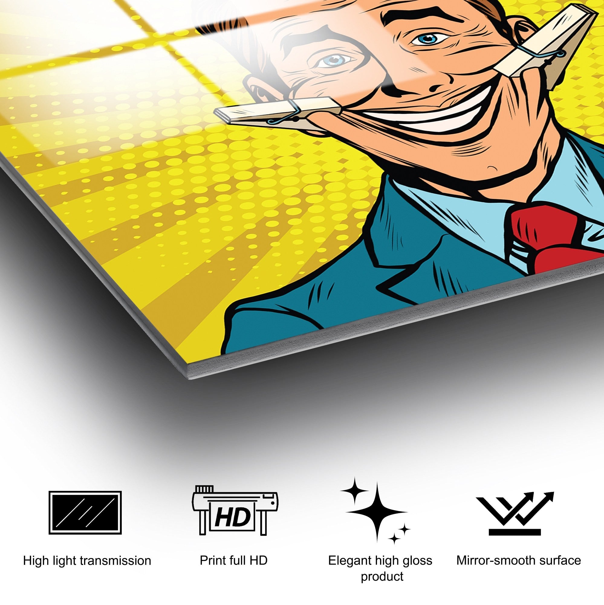 Quadro Decorativo em Vidro Temperado UV-737, Multicolor, 70 x 100 cm (4 mm)