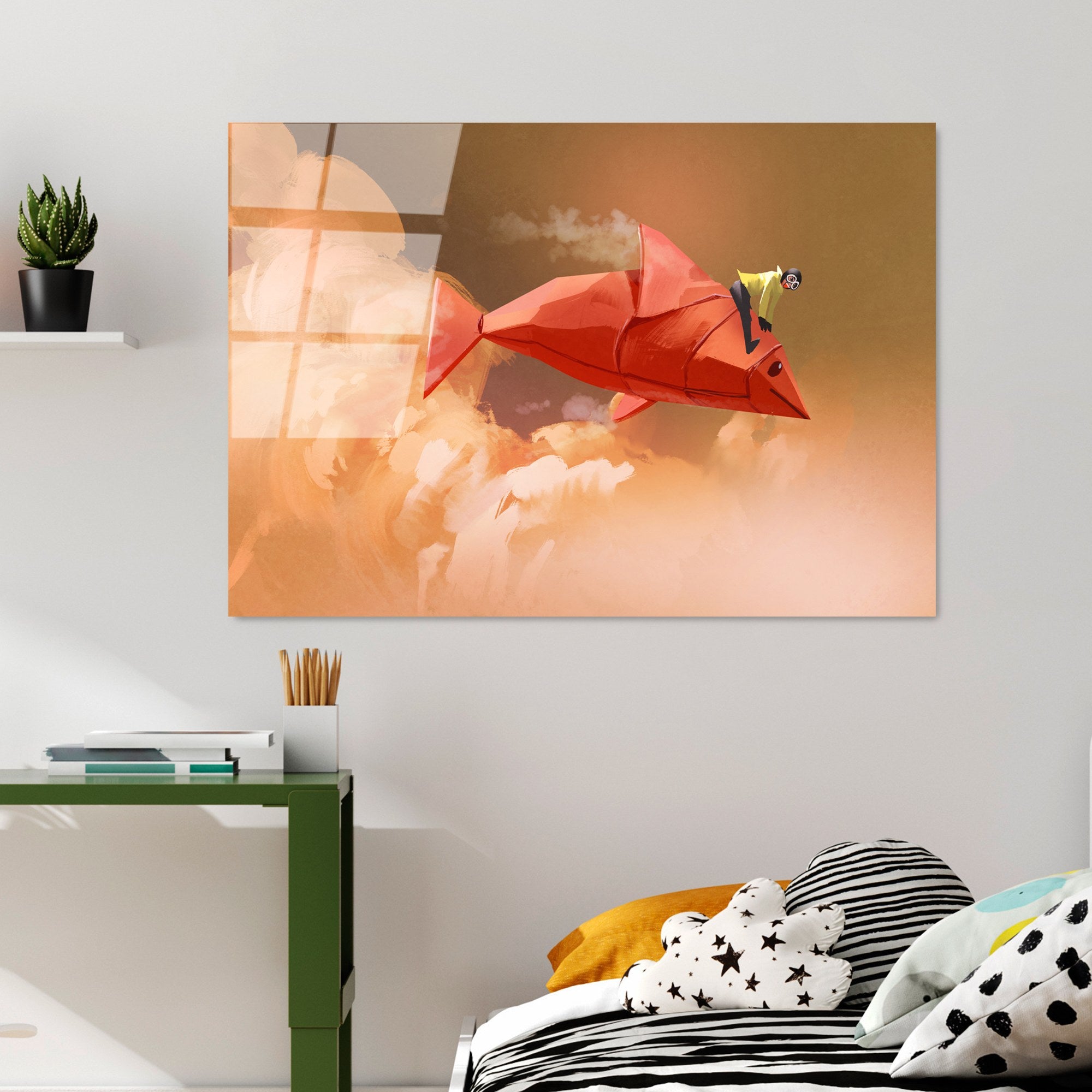 Quadro Decorativo em Vidro Temperado 100% UV-738, Multicolor, 70 x 100 cm (4 mm)