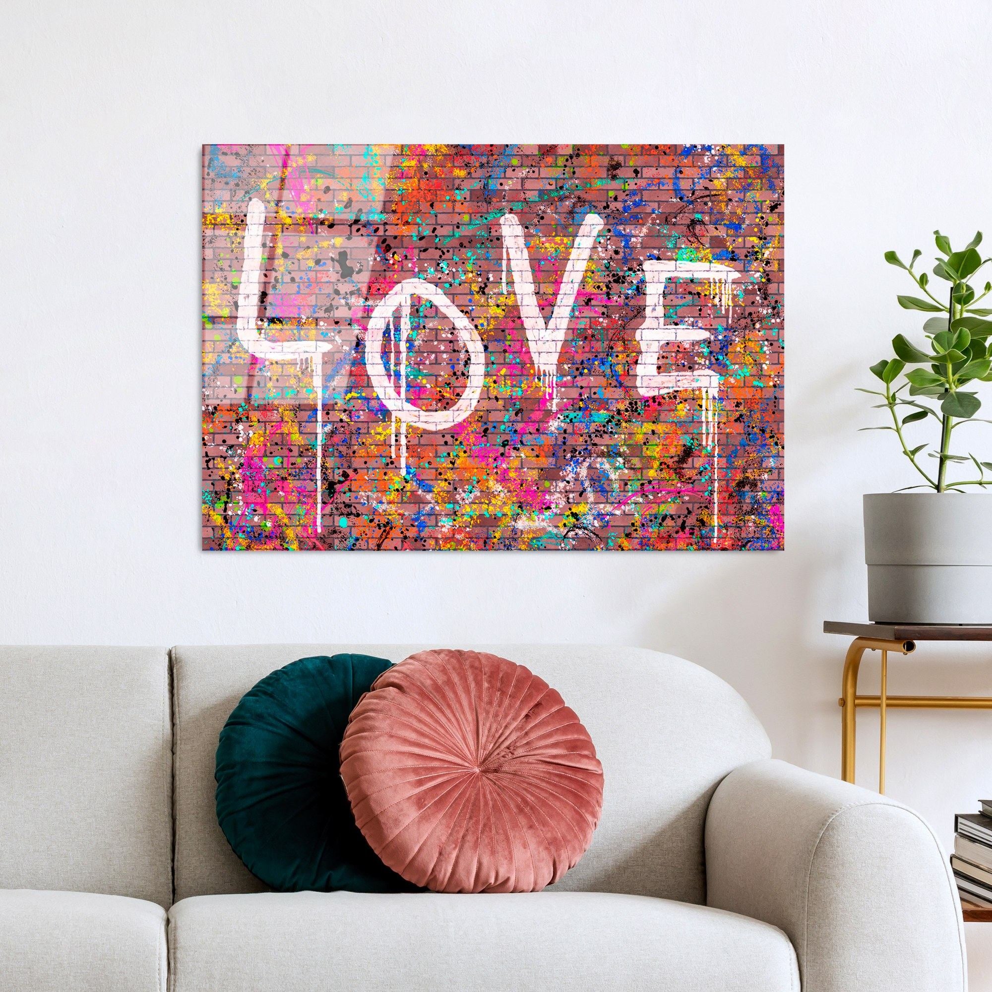 Quadro Decorativo em Vidro Temperado UV-740, 70 x 100 cm, Multicolor, 4 mm