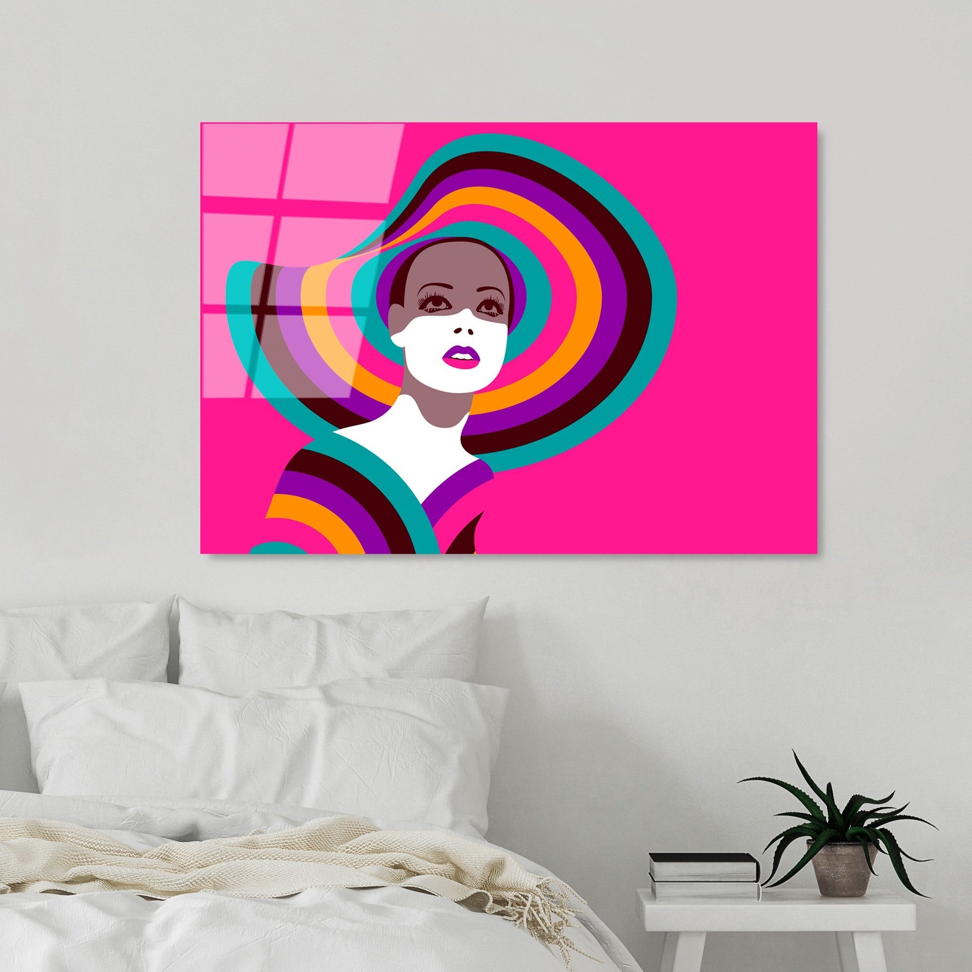 Quadro Decorativo em Vidro Temperado 4 mm 70x100 cm – Multicolor (UV-741)