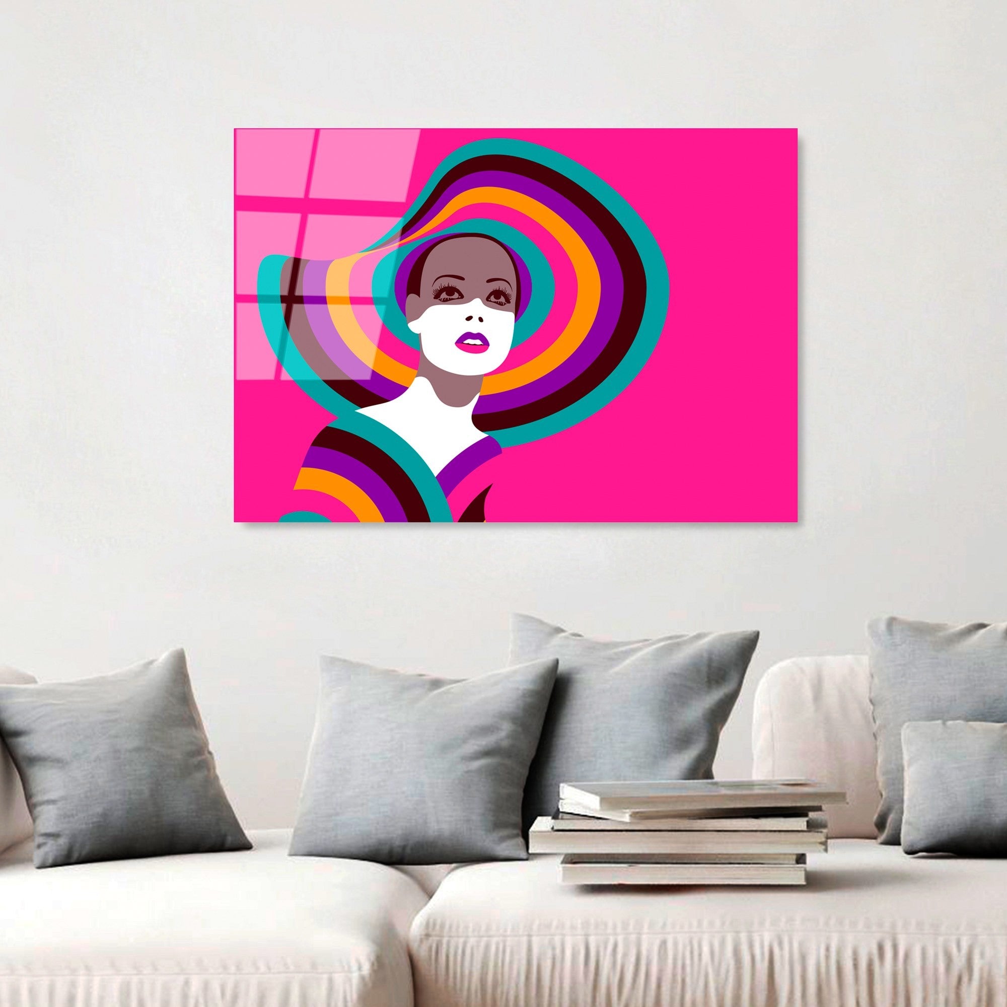 Quadro Decorativo em Vidro Temperado 4 mm 70x100 cm – Multicolor (UV-741)