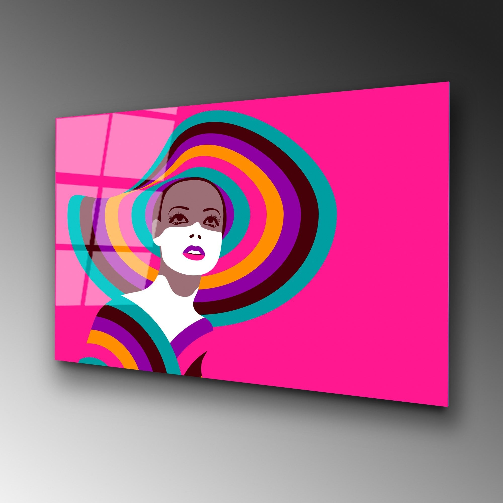 Quadro Decorativo em Vidro Temperado 4 mm 70x100 cm – Multicolor (UV-741)