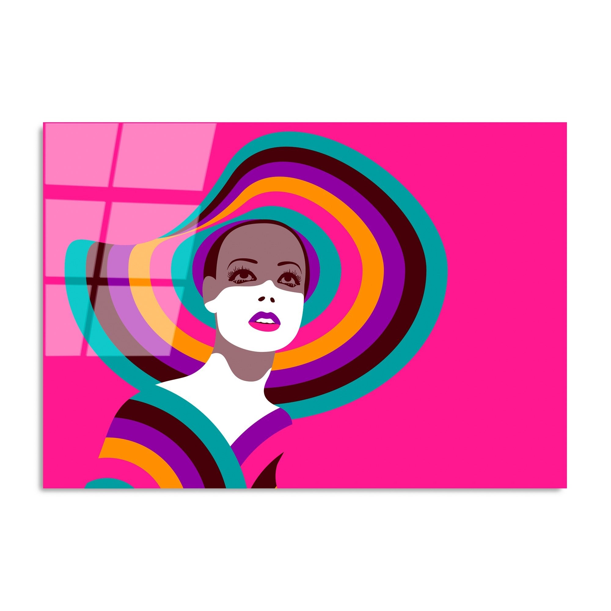 Quadro Decorativo em Vidro Temperado 4 mm 70x100 cm – Multicolor (UV-741)