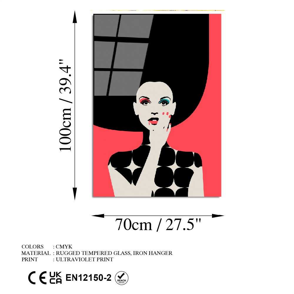 Quadro Decorativo em Vidro Temperado UV-742 Multicolor 70 x 100 cm (4 mm)