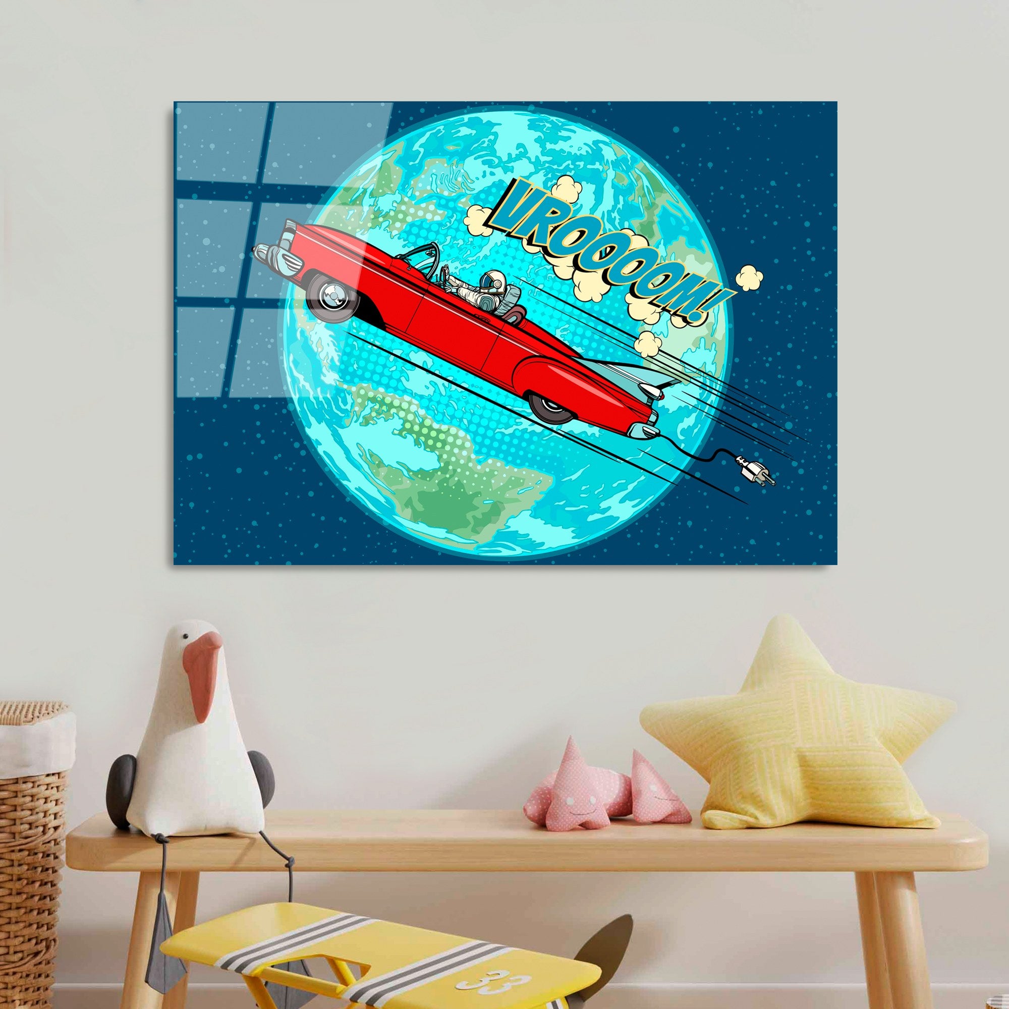 Quadro Decorativo em Vidro 100% Temperado UV-743, 70 x 100 cm, Multicolor, 4 mm