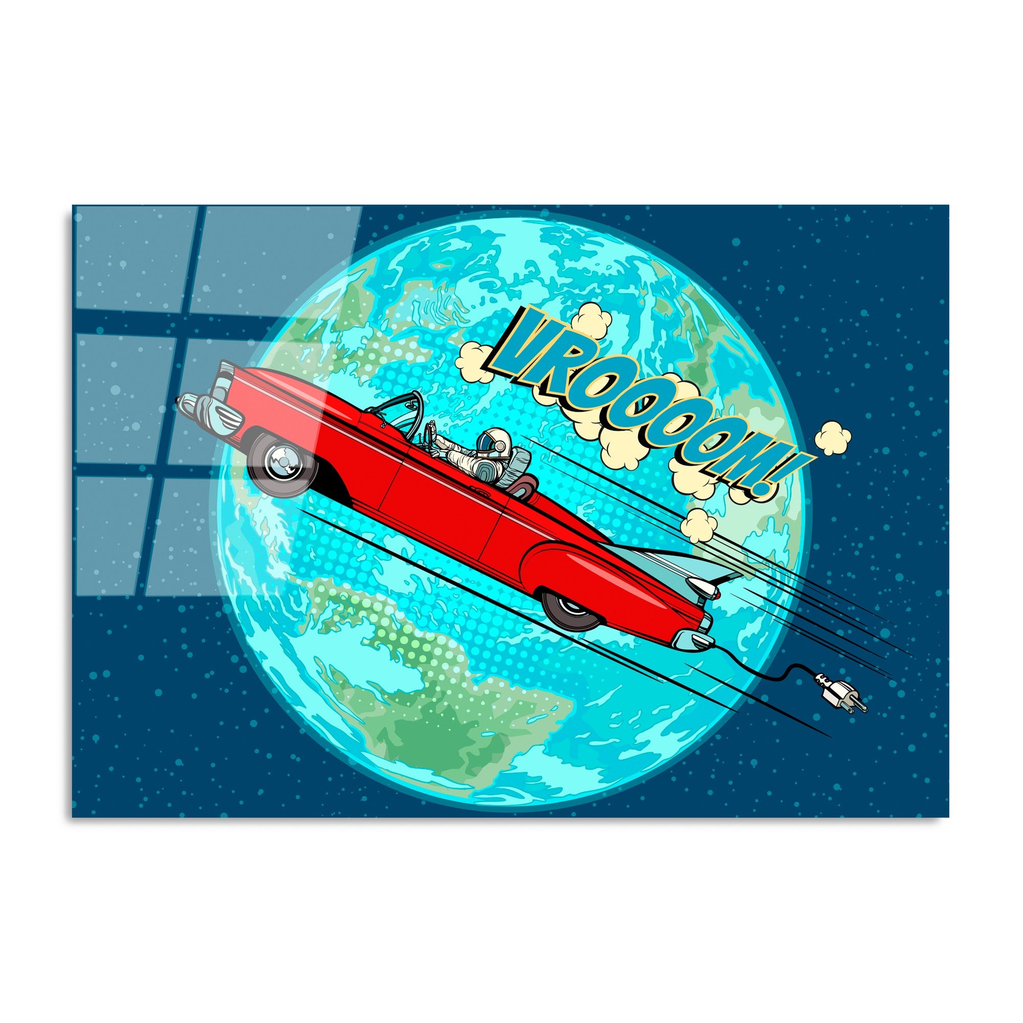 Quadro Decorativo em Vidro 100% Temperado UV-743, 70 x 100 cm, Multicolor, 4 mm