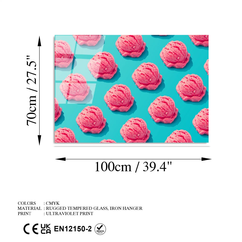 Quadro Decorativo em Vidro Temperado UV-746 (70 x 100 cm), Multicolorido, 4 mm