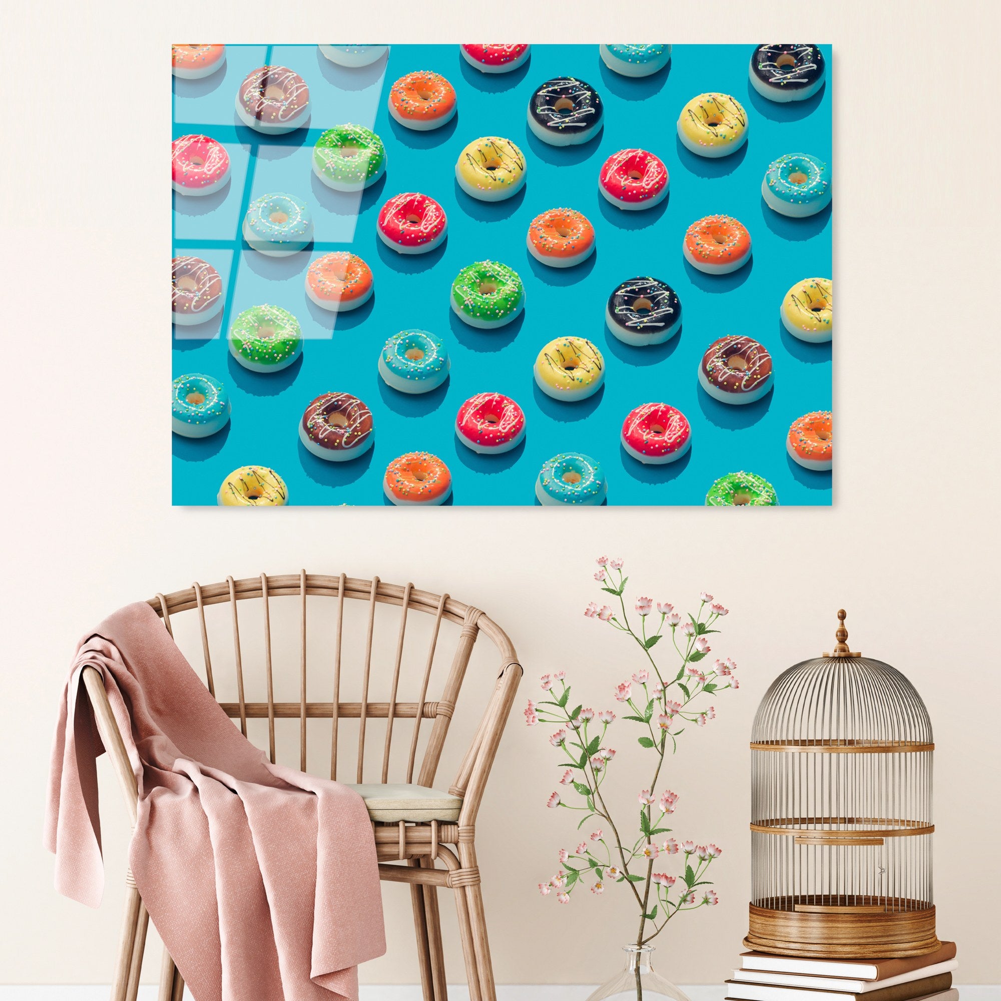 Quadro Decorativo em Vidro Temperado UV-747, Multicor, 70 x 100 cm (4 mm)