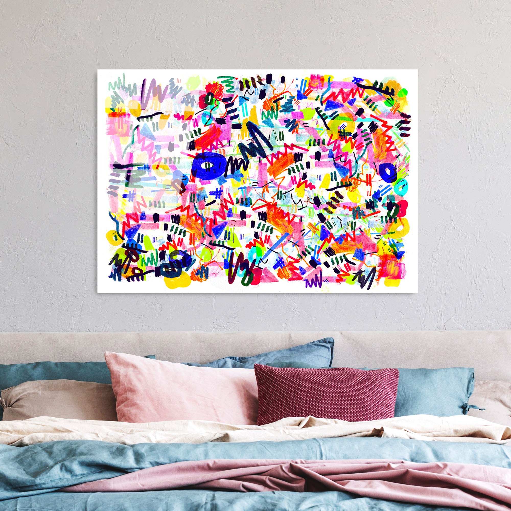 Quadro Decorativo em Vidro Temperado 70 x 100 cm (4 mm) Multicolorido – UV-748 – 123BZM2240