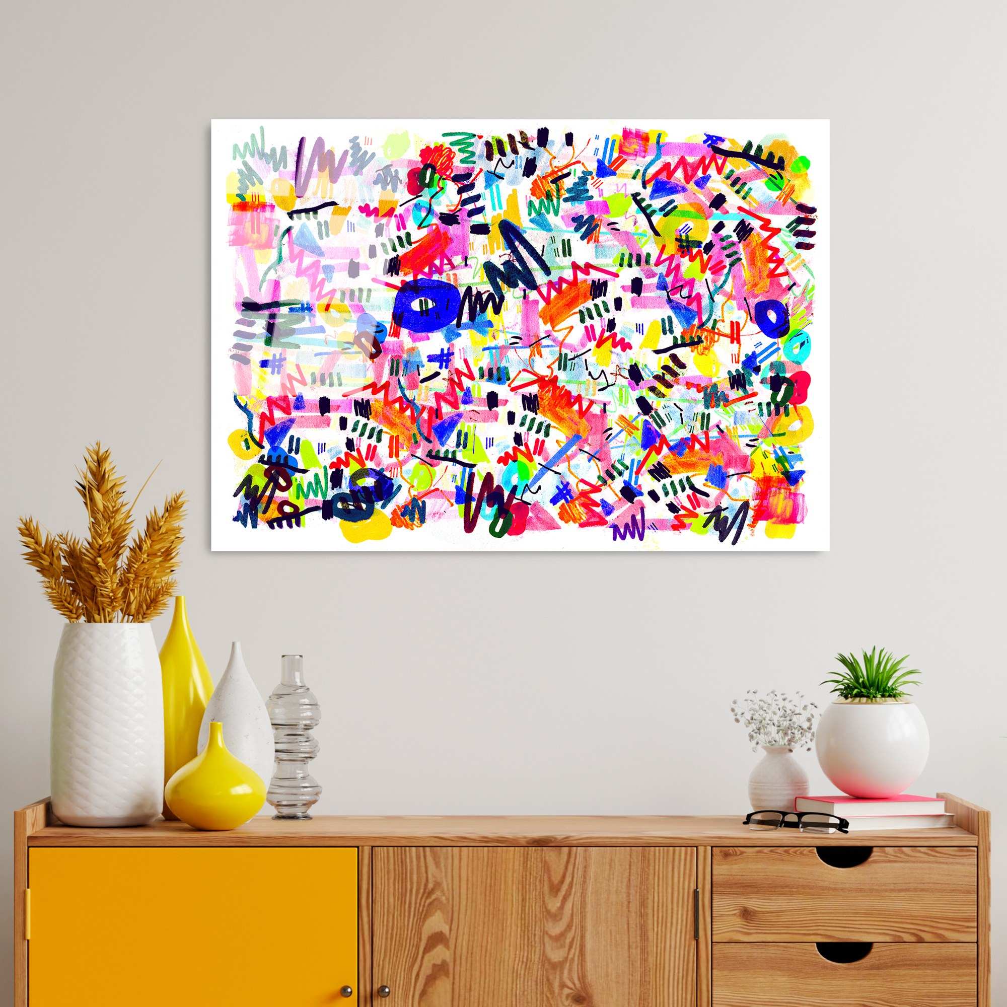 Quadro Decorativo em Vidro Temperado 70 x 100 cm (4 mm) Multicolorido – UV-748 – 123BZM2240