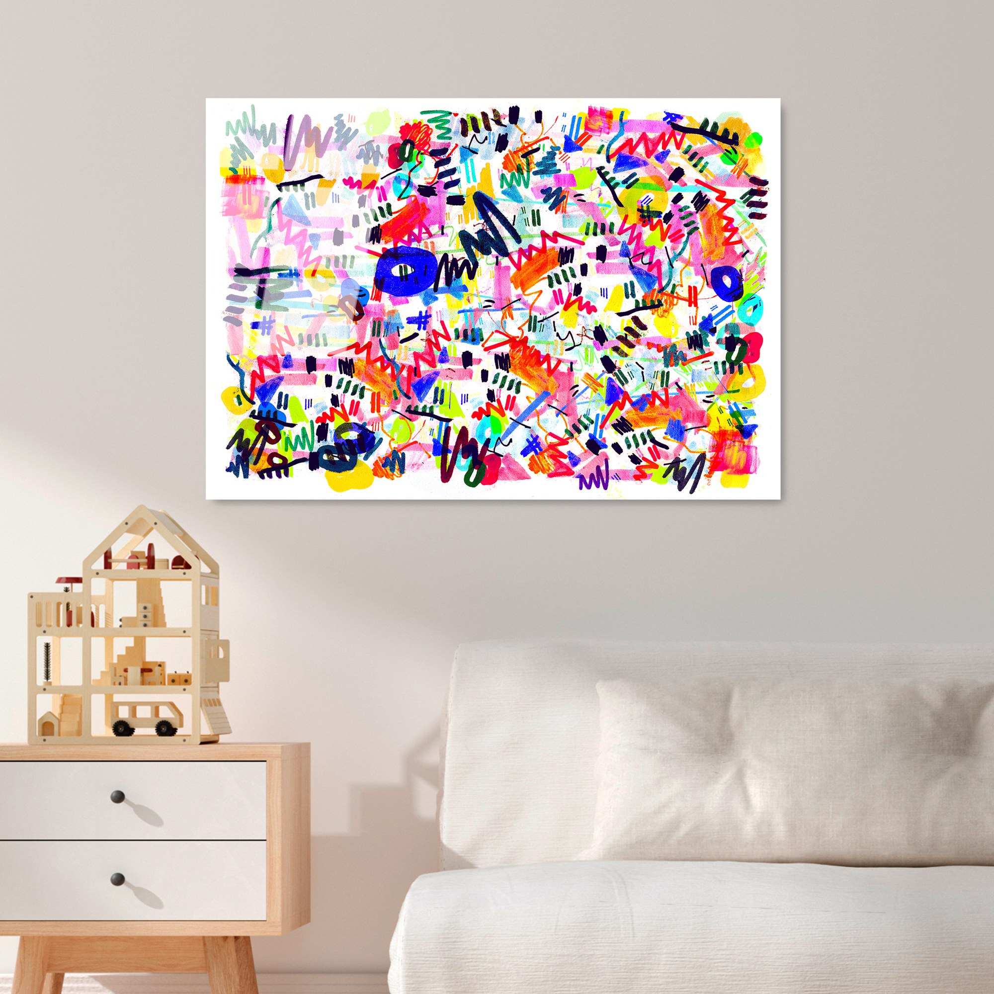 Quadro Decorativo em Vidro Temperado 70 x 100 cm (4 mm) Multicolorido – UV-748 – 123BZM2240