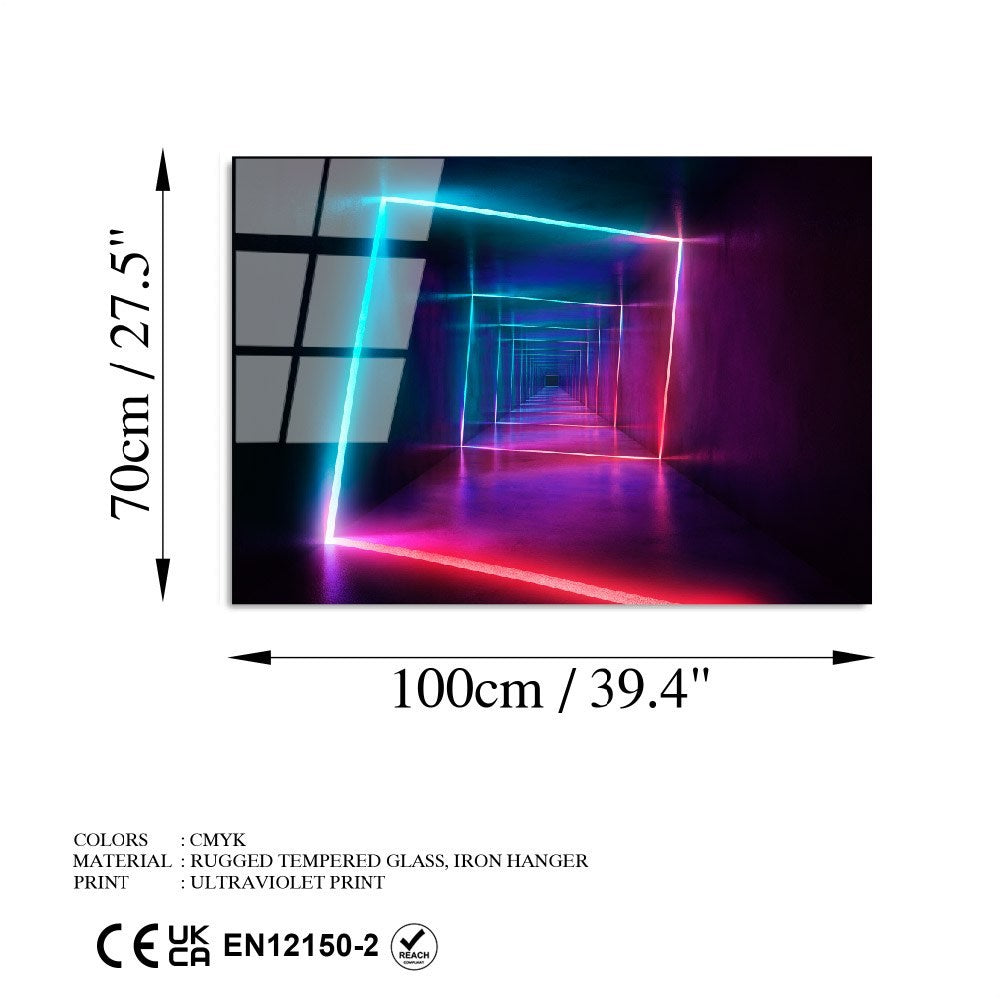 Quadro Decorativo em Vidro Temperado UV-749, Multicolor, 70 x 100 cm, 100% Vidro Temperado (4 mm), 7,609 kg