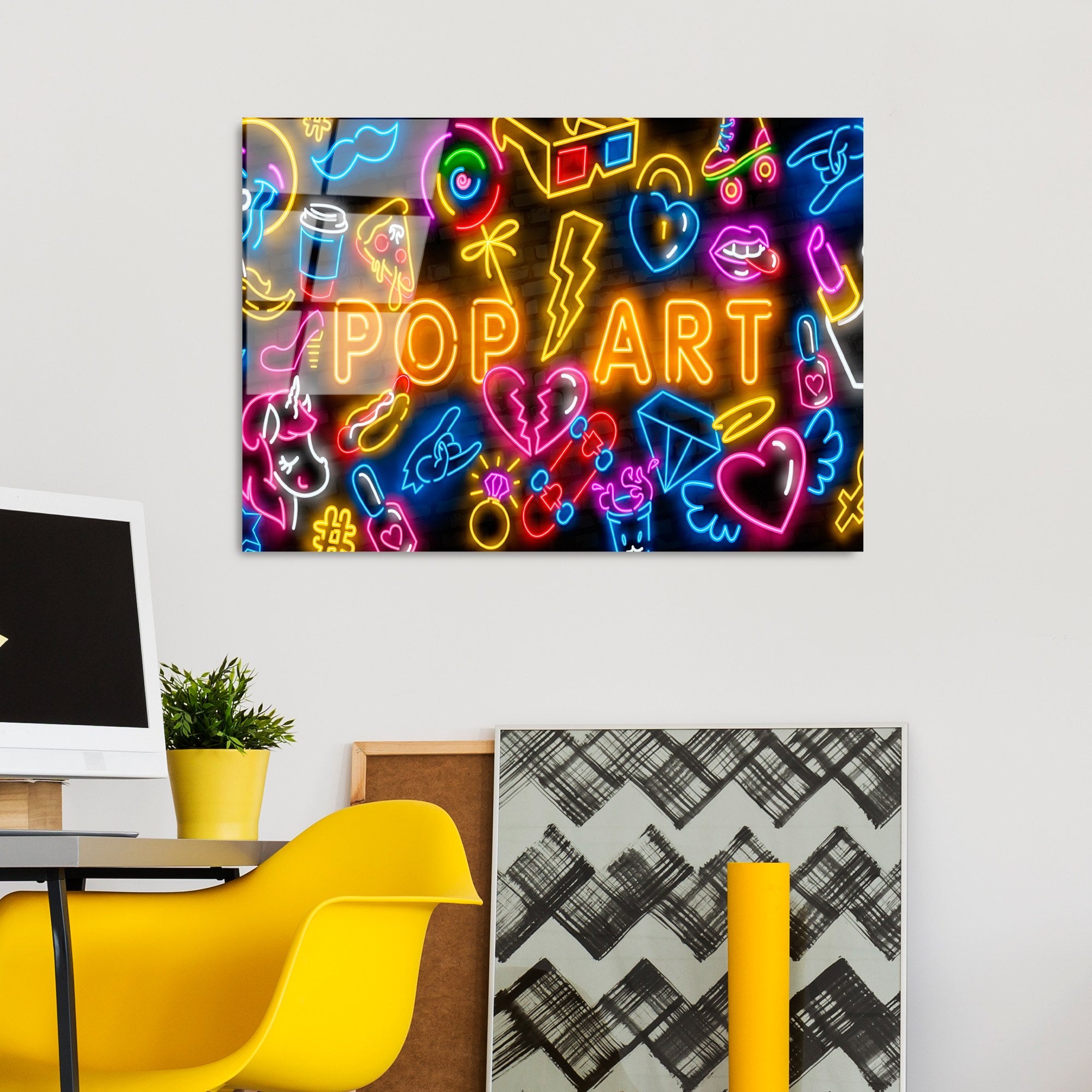 Quadro Decorativo em Vidro Temperado UV-751, Multicor, 70 x 100 cm (4 mm)