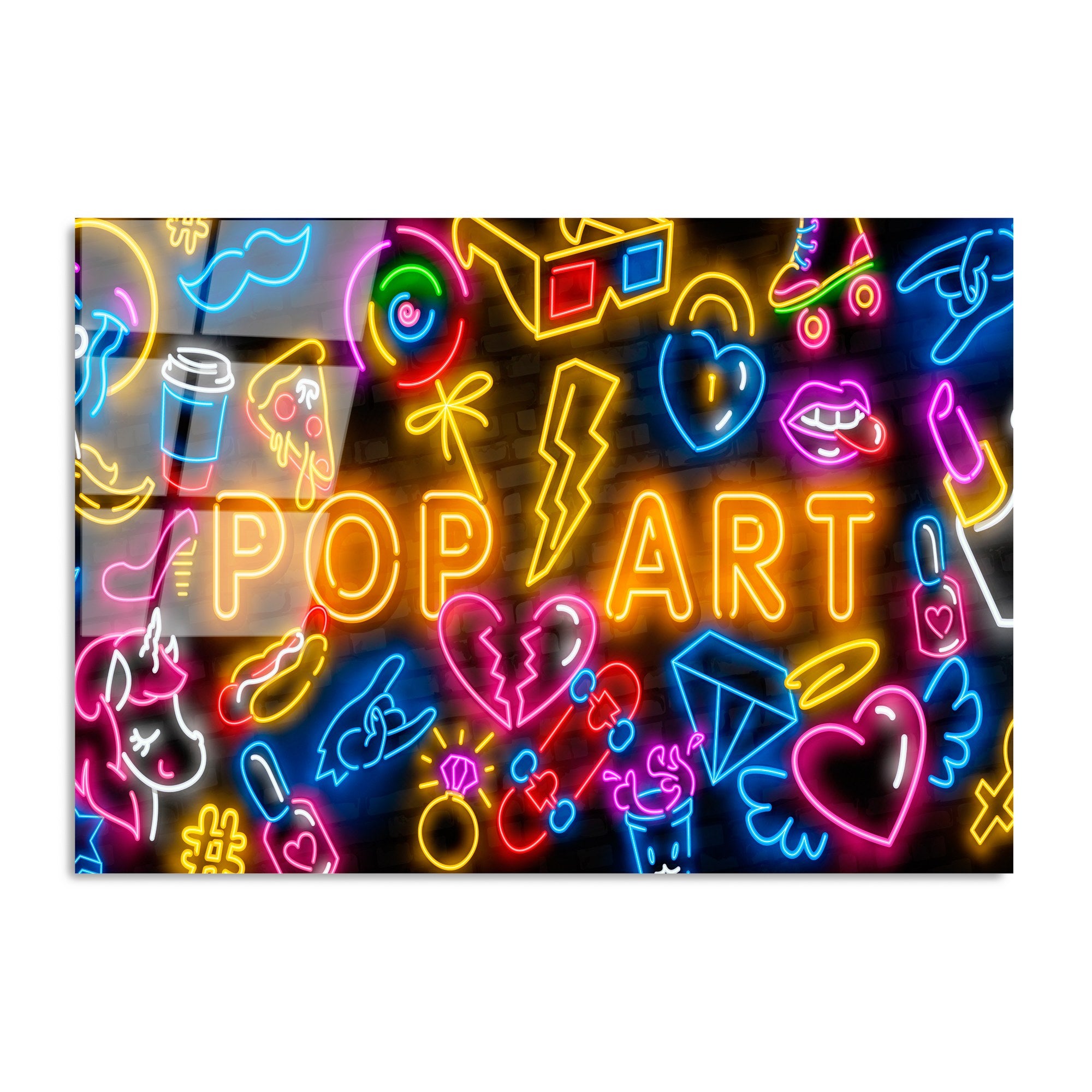 Quadro Decorativo em Vidro Temperado UV-751, Multicor, 70 x 100 cm (4 mm)