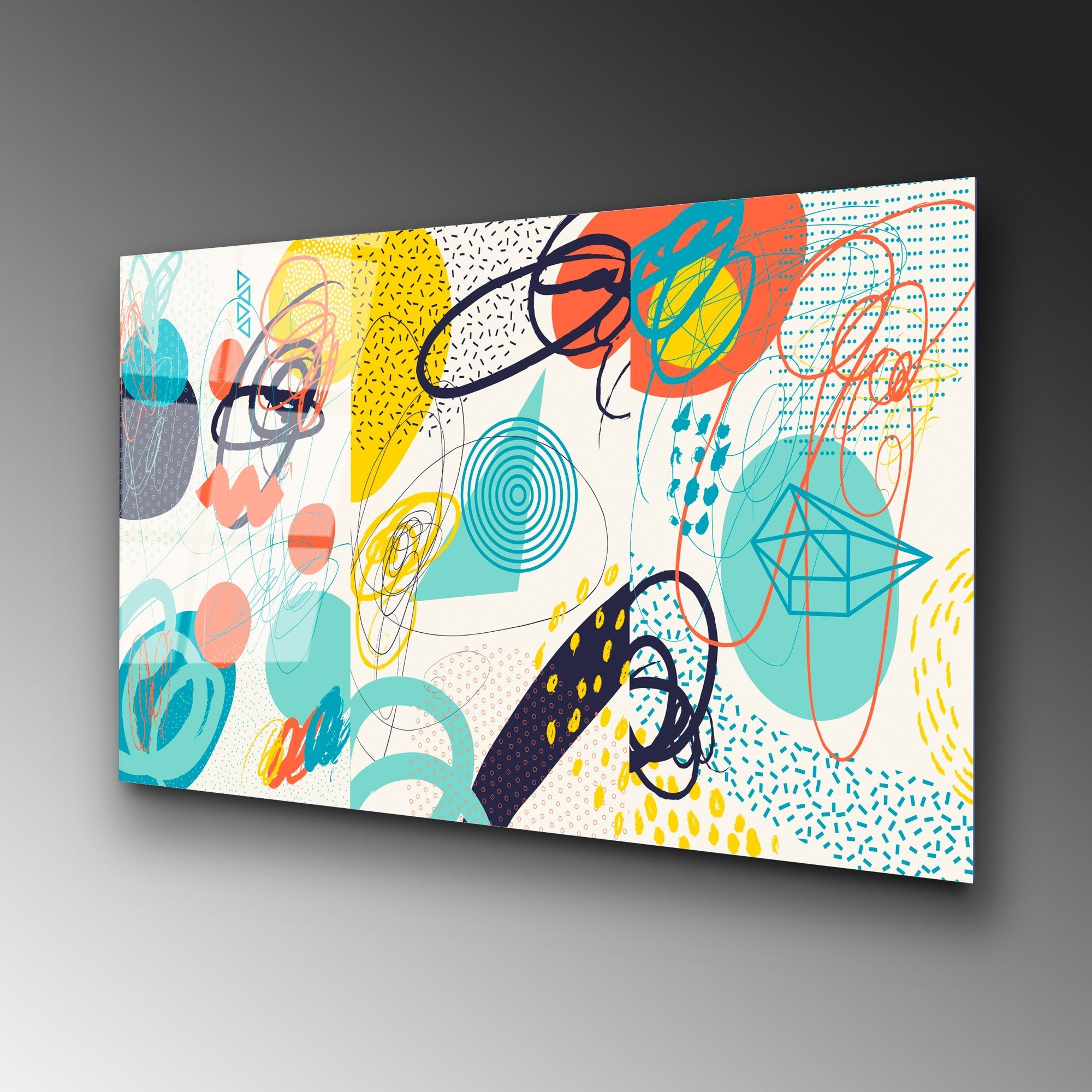 Quadro Decorativo em Vidro Temperado 70 x 100 cm (4 mm) – Multicolor | UV-753