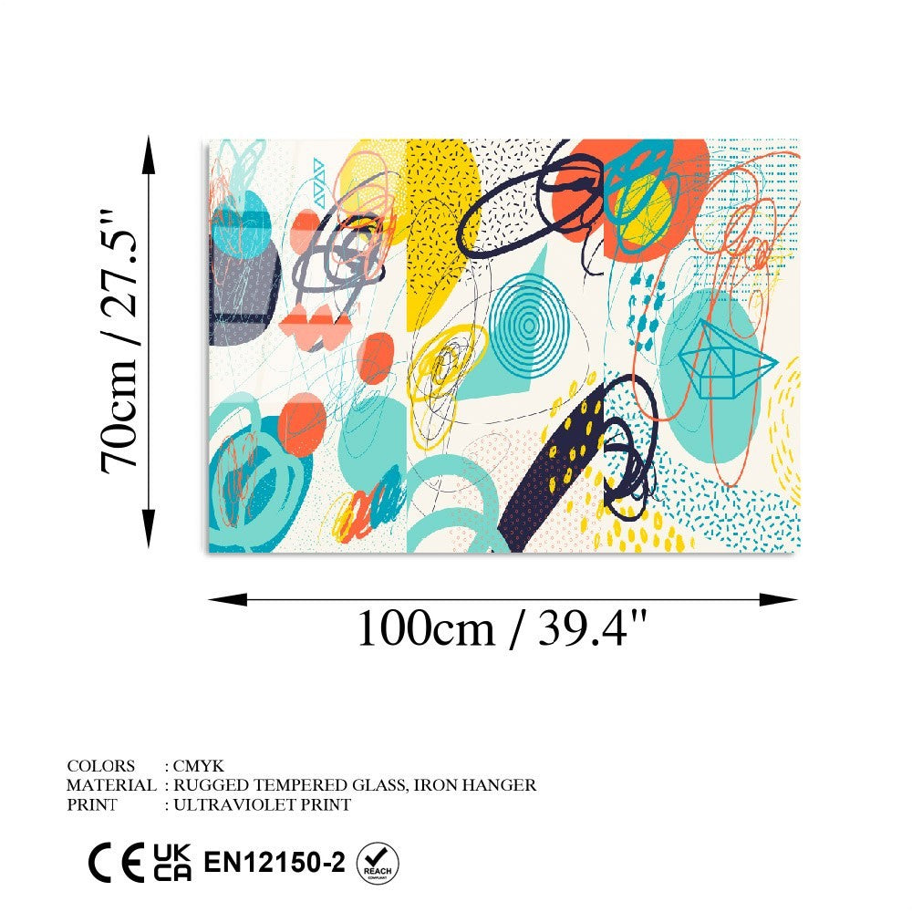 Quadro Decorativo em Vidro Temperado 70 x 100 cm (4 mm) – Multicolor | UV-753