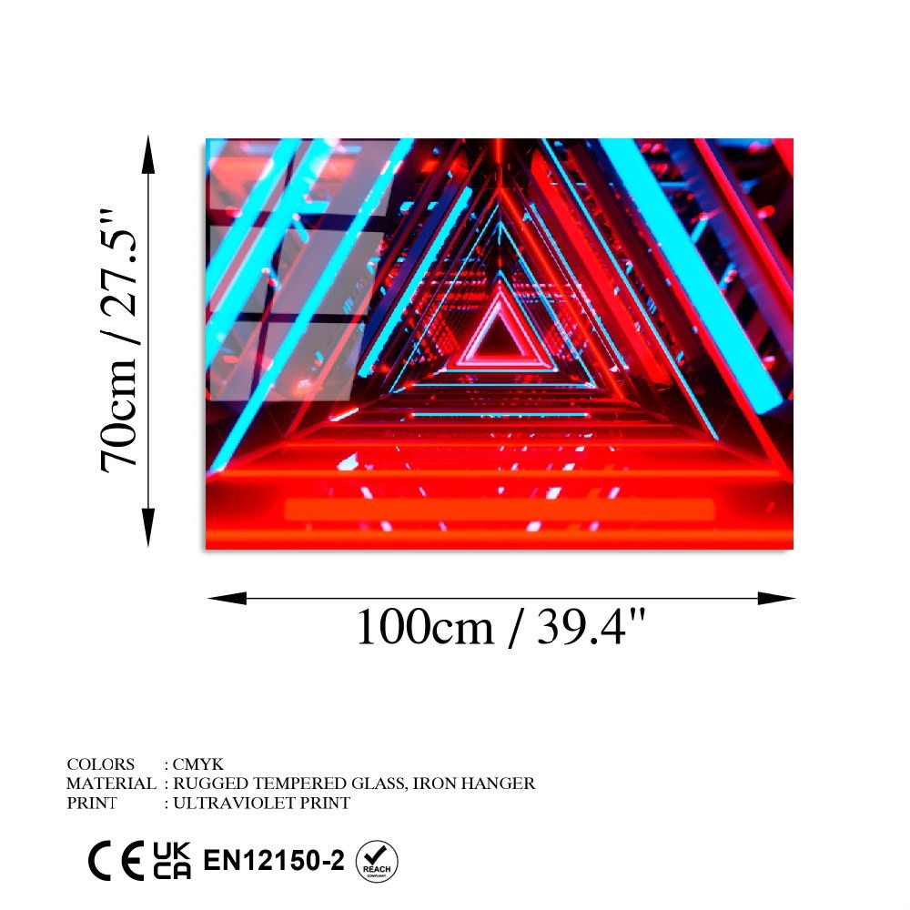 Quadro Decorativo em Vidro Temperado Multicor 70 x 100 cm | UV-755 (123BZM2247)