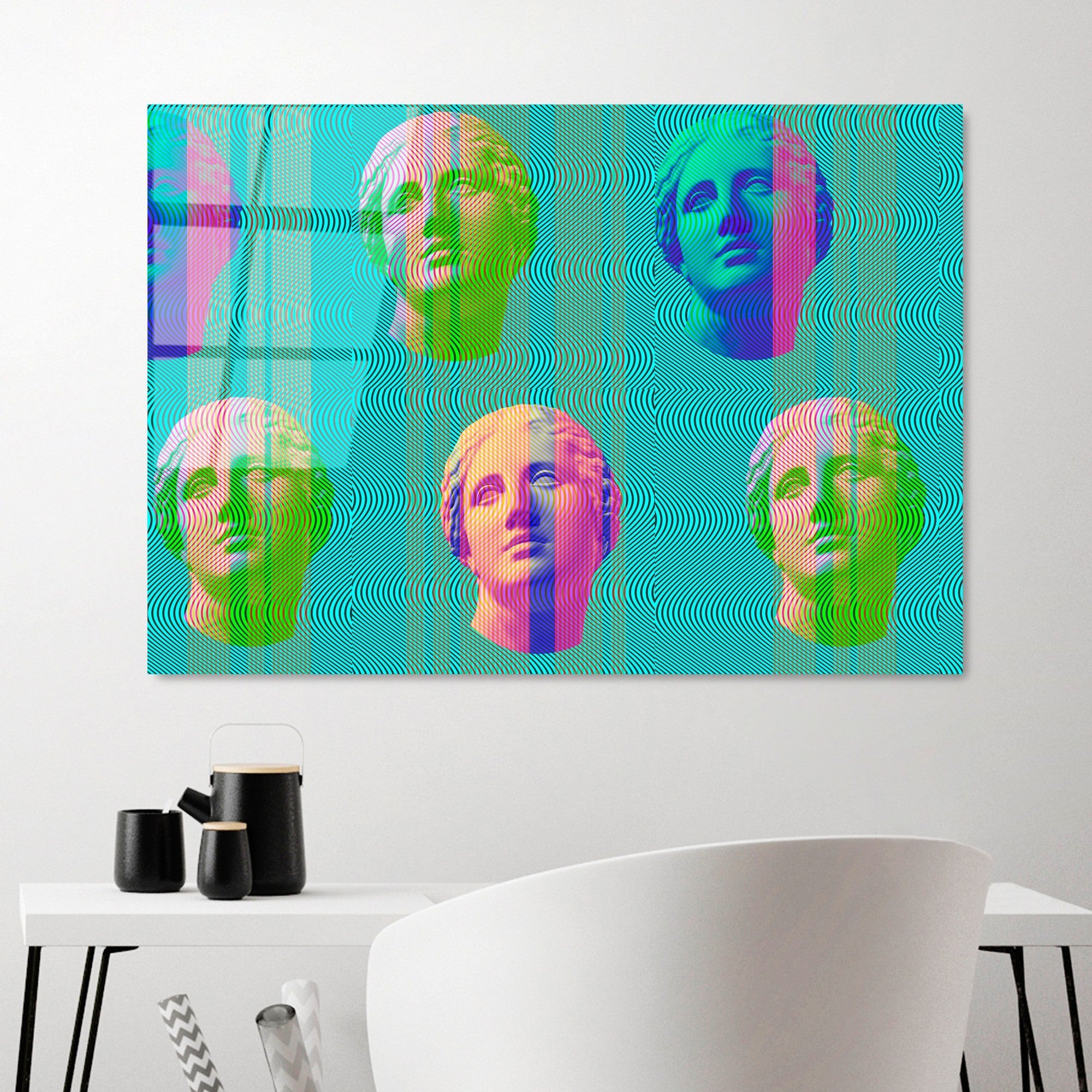 Quadro Decorativo em Vidro Temperado 4 mm Multicolor 70 x 100 cm – UV-756