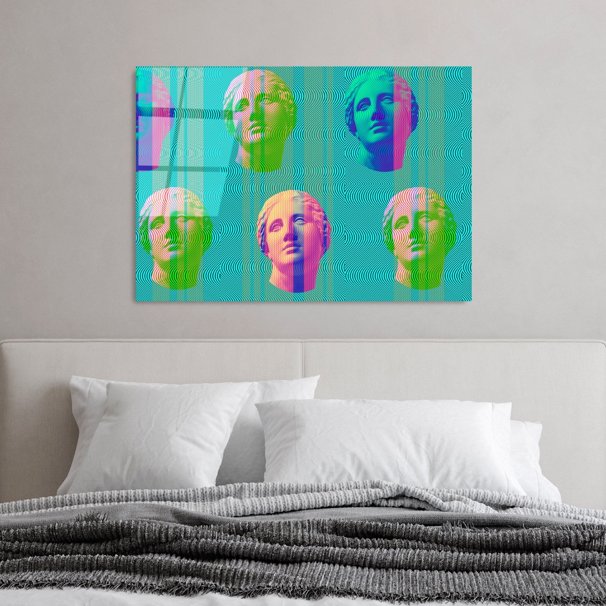 Quadro Decorativo em Vidro Temperado 4 mm Multicolor 70 x 100 cm – UV-756