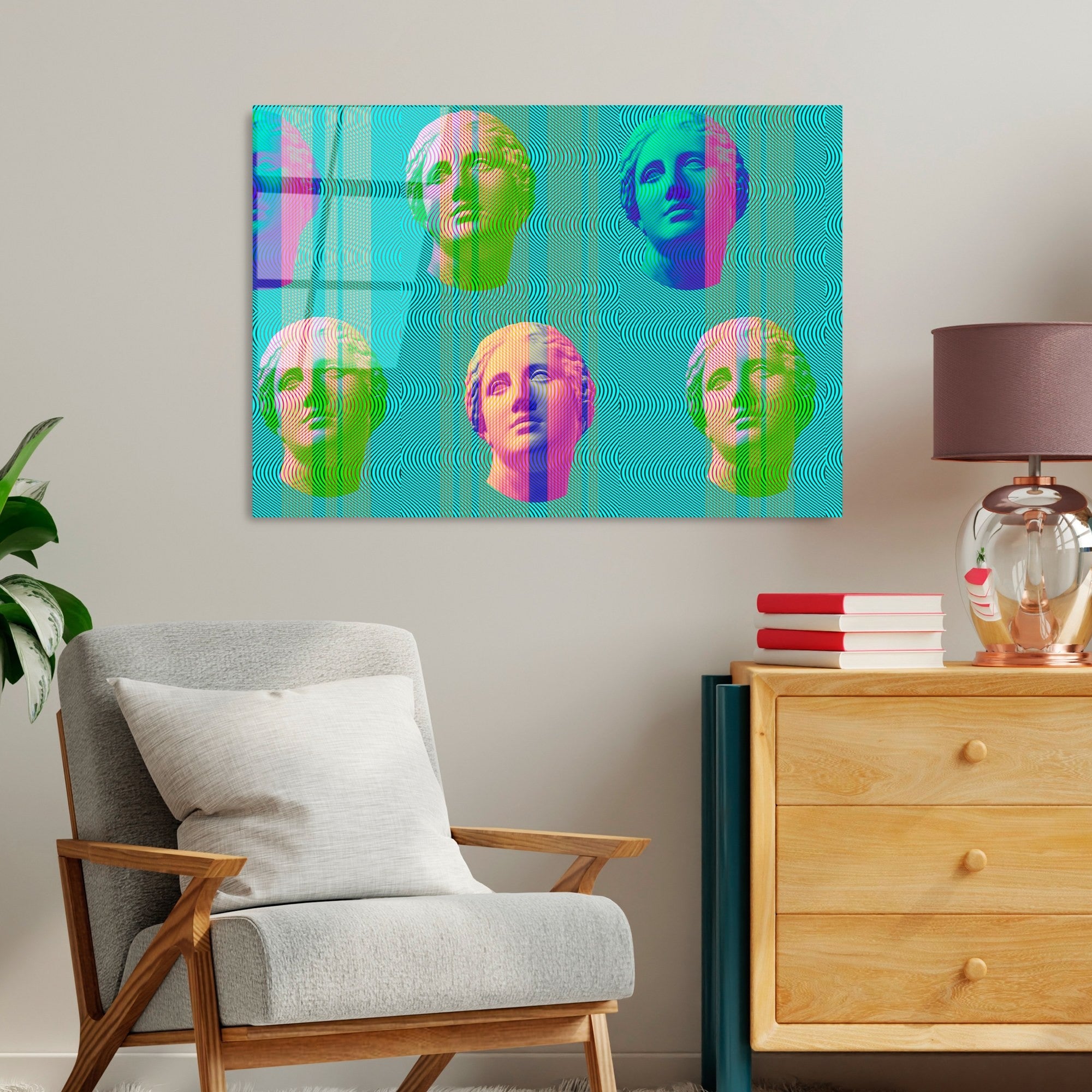 Quadro Decorativo em Vidro Temperado 4 mm Multicolor 70 x 100 cm – UV-756