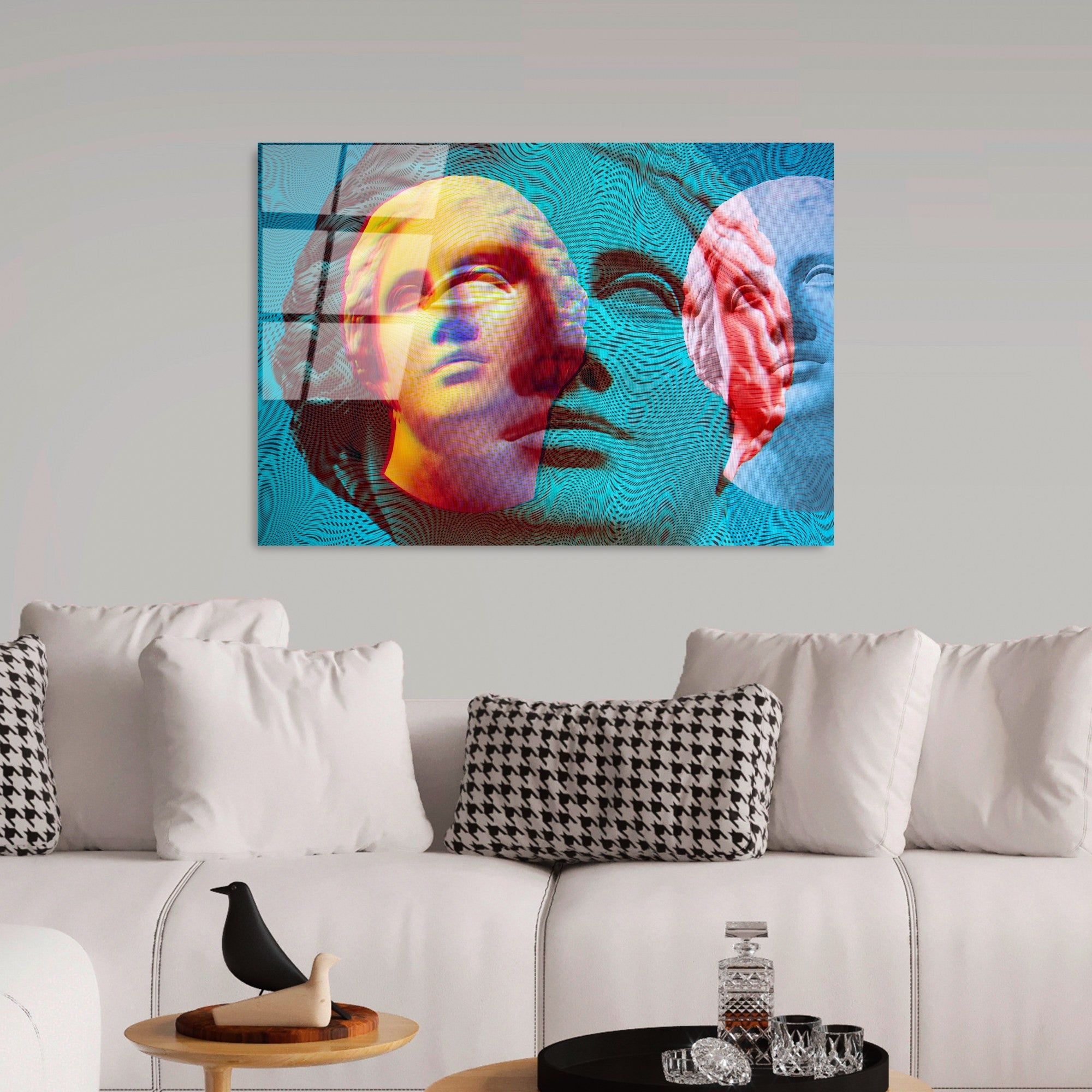 Quadro Decorativo em Vidro Temperado UV-757, Multicolor, 70 x 100 cm (4 mm)