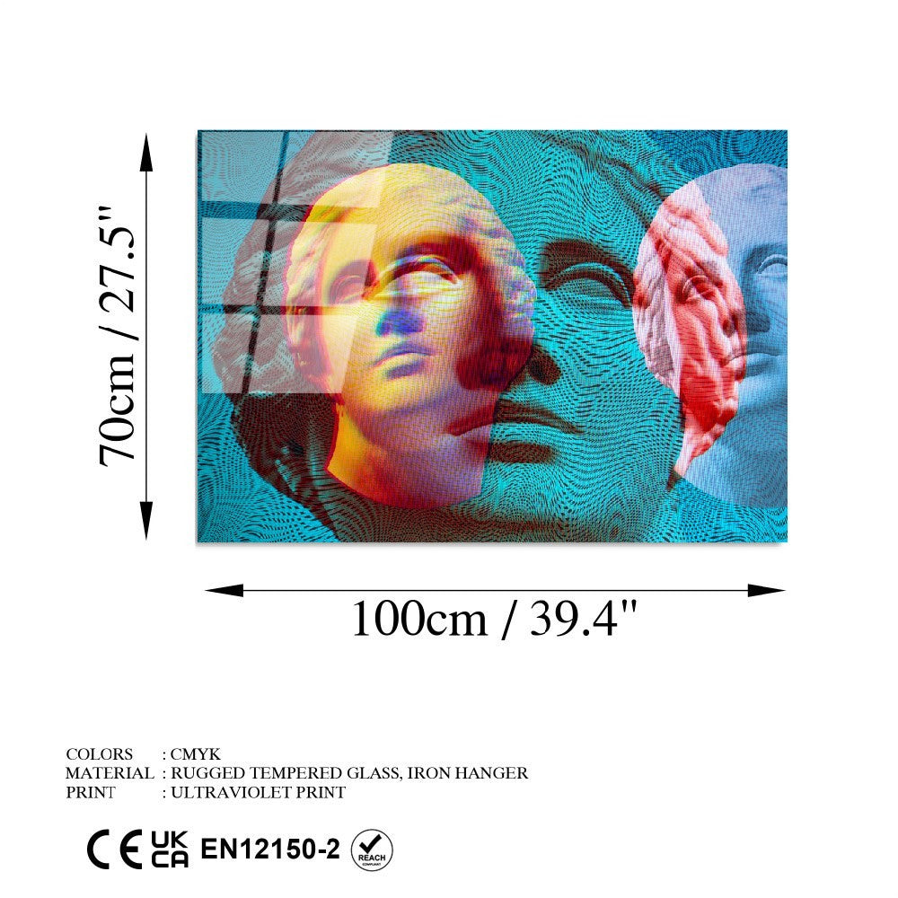 Quadro Decorativo em Vidro Temperado UV-757, Multicolor, 70 x 100 cm (4 mm)