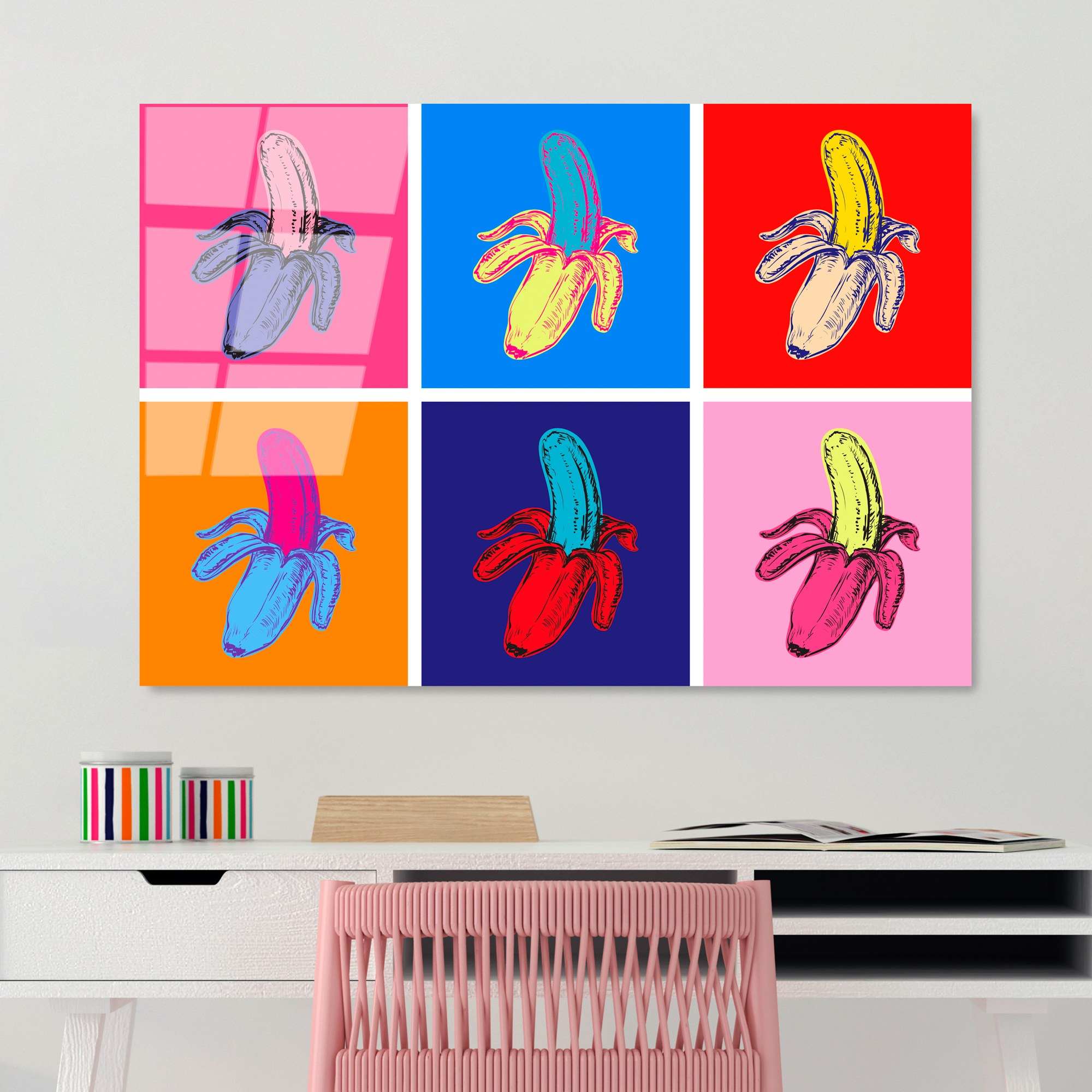 Quadro Decorativo em Vidro Temperado 100% UV-758, Multicolor, 70 x 100 cm (4 mm)