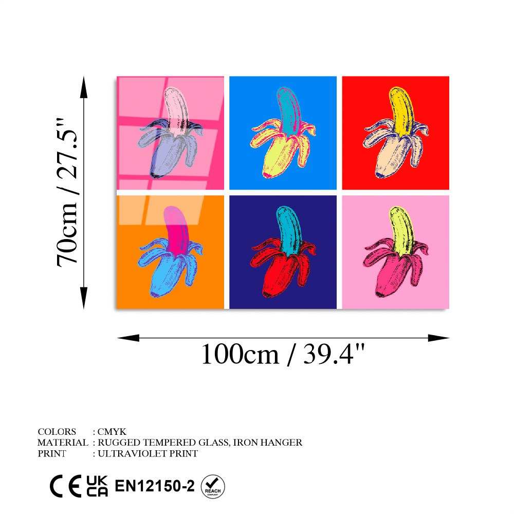 Quadro Decorativo em Vidro Temperado 100% UV-758, Multicolor, 70 x 100 cm (4 mm)