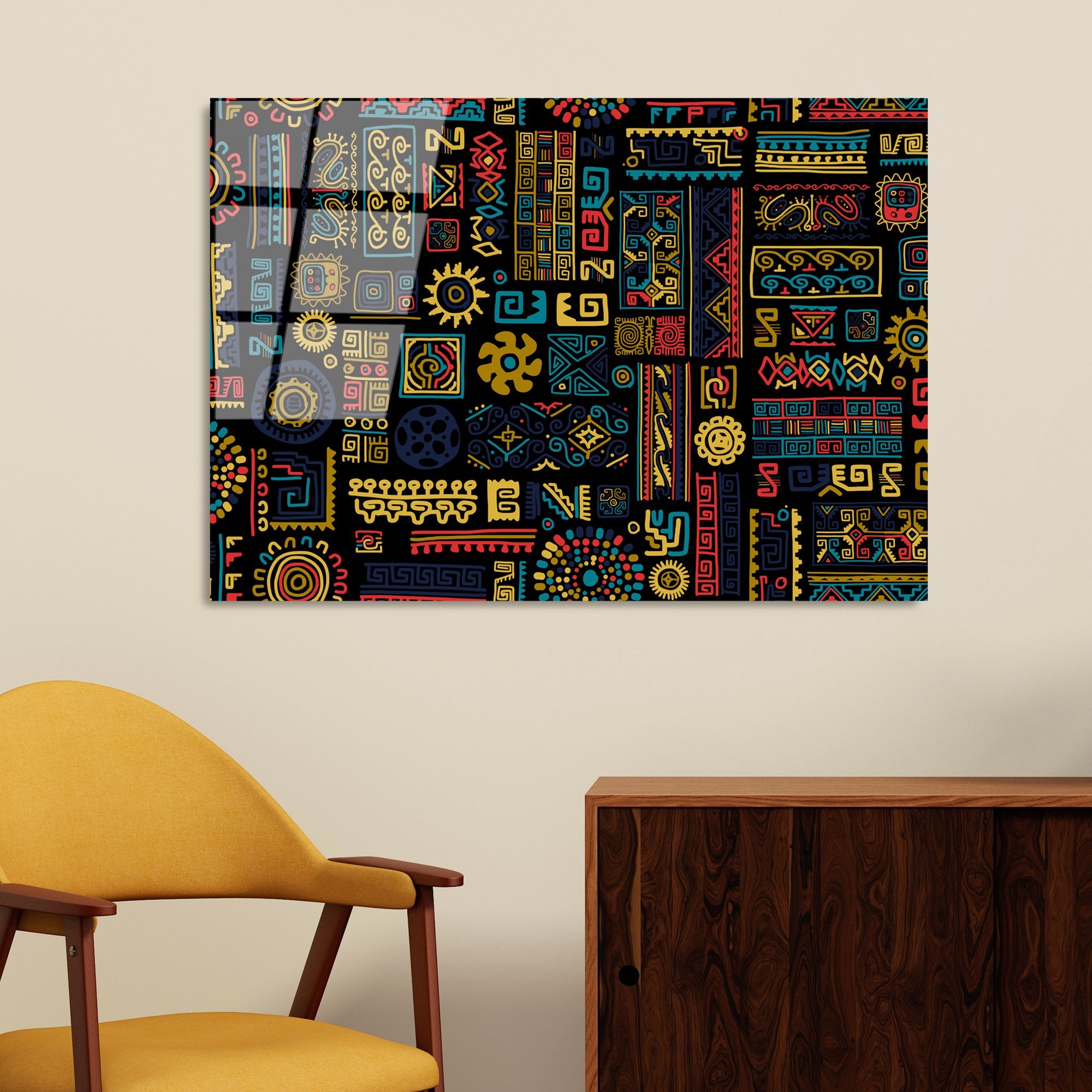Quadro Decorativo em Vidro Temperado Multicolor UV-761 70 x 100 cm 4 mm