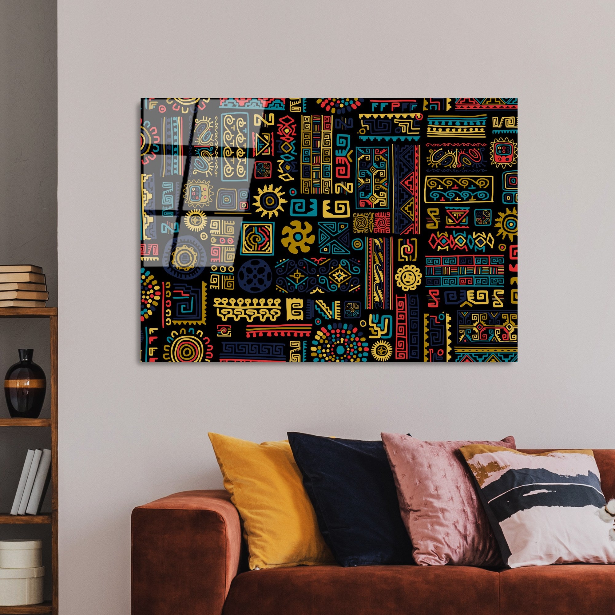 Quadro Decorativo em Vidro Temperado Multicolor UV-761 70 x 100 cm 4 mm