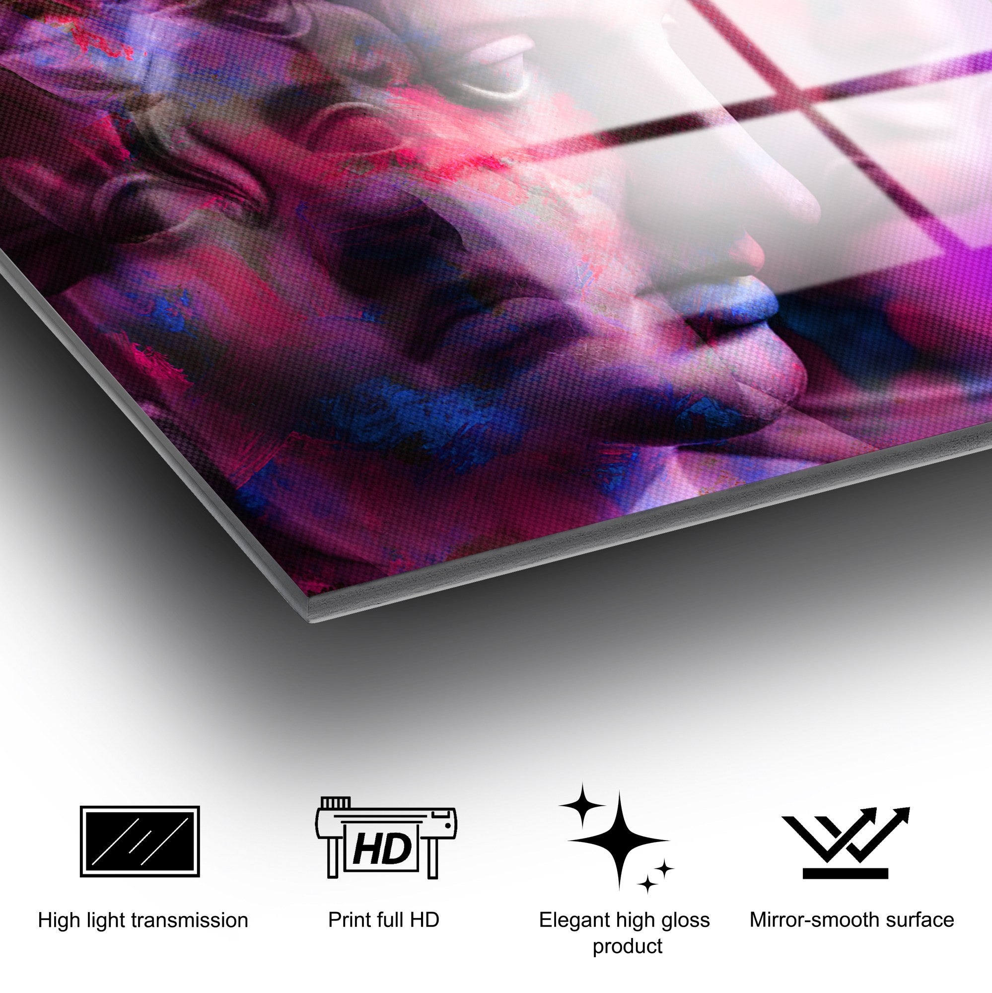 Quadro Decorativo em Vidro Temperado 70 x 100 cm (4 mm) – Multicolorido | UV-763 | Ref. 123BZM2255