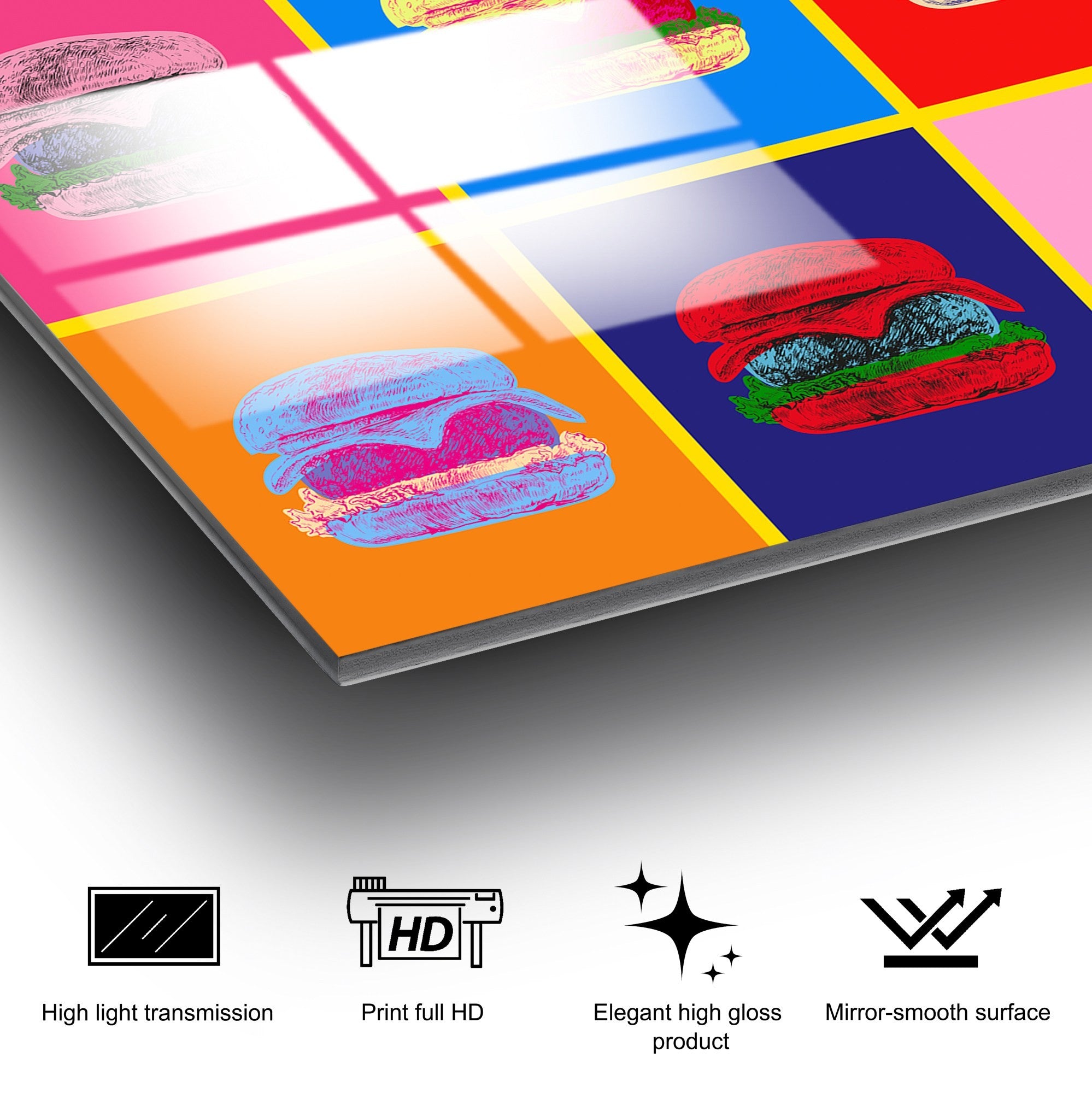 Quadro Decorativo em Vidro Temperado Multicolor 70 x 100 cm (4 mm) | UV-765 | 123BZM2257