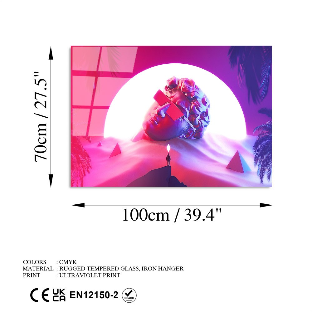 Quadro Decorativo em Vidro Temperado 70x100 cm – Multicolor | UV-768 (123BZM2260)