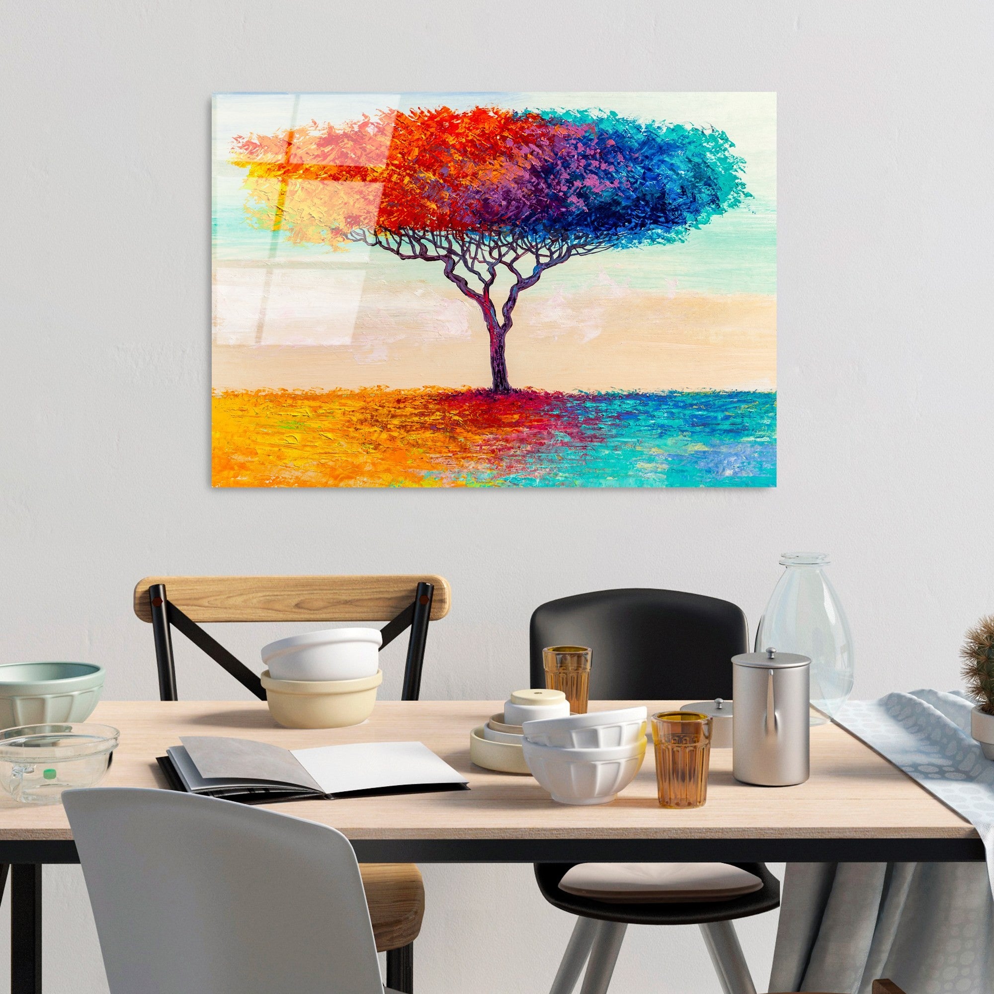 Quadro Decorativo em Vidro Temperado 100% UV-769, Multicolor, 70 x 100 cm (4 mm)