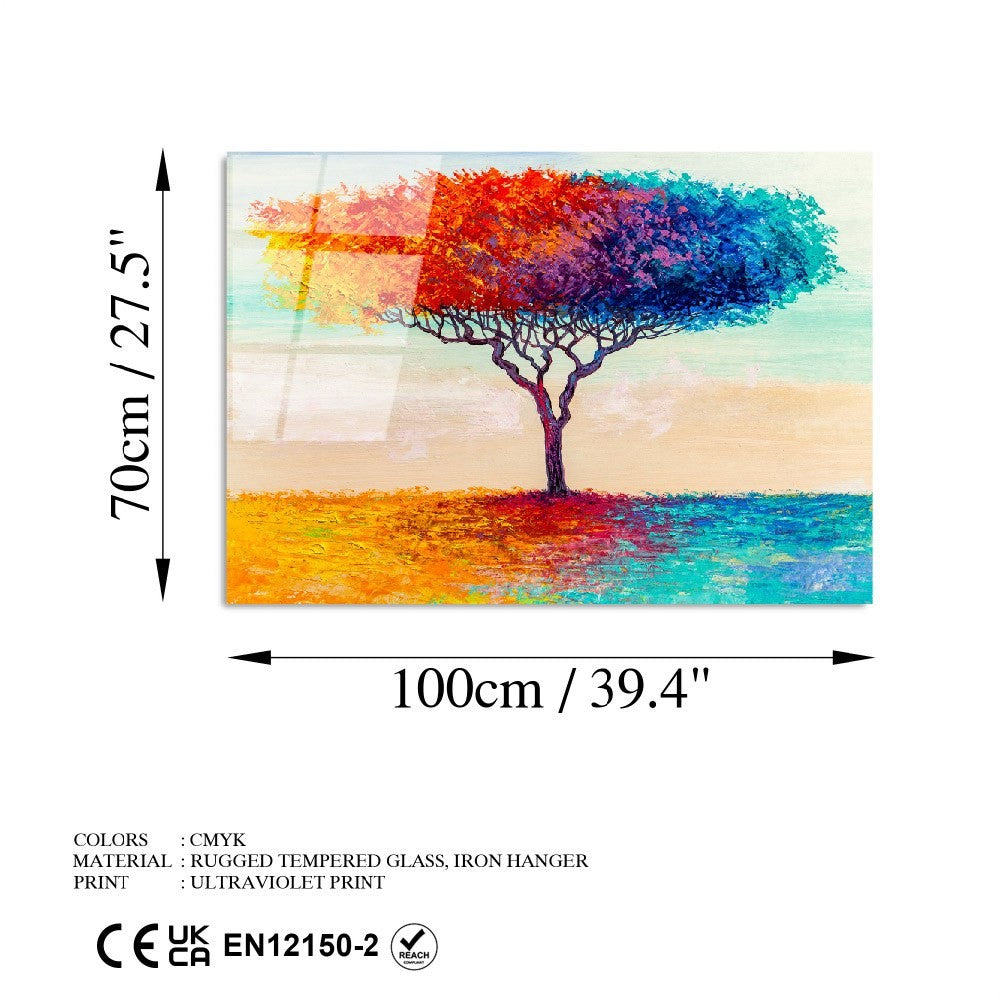 Quadro Decorativo em Vidro Temperado 100% UV-769, Multicolor, 70 x 100 cm (4 mm)