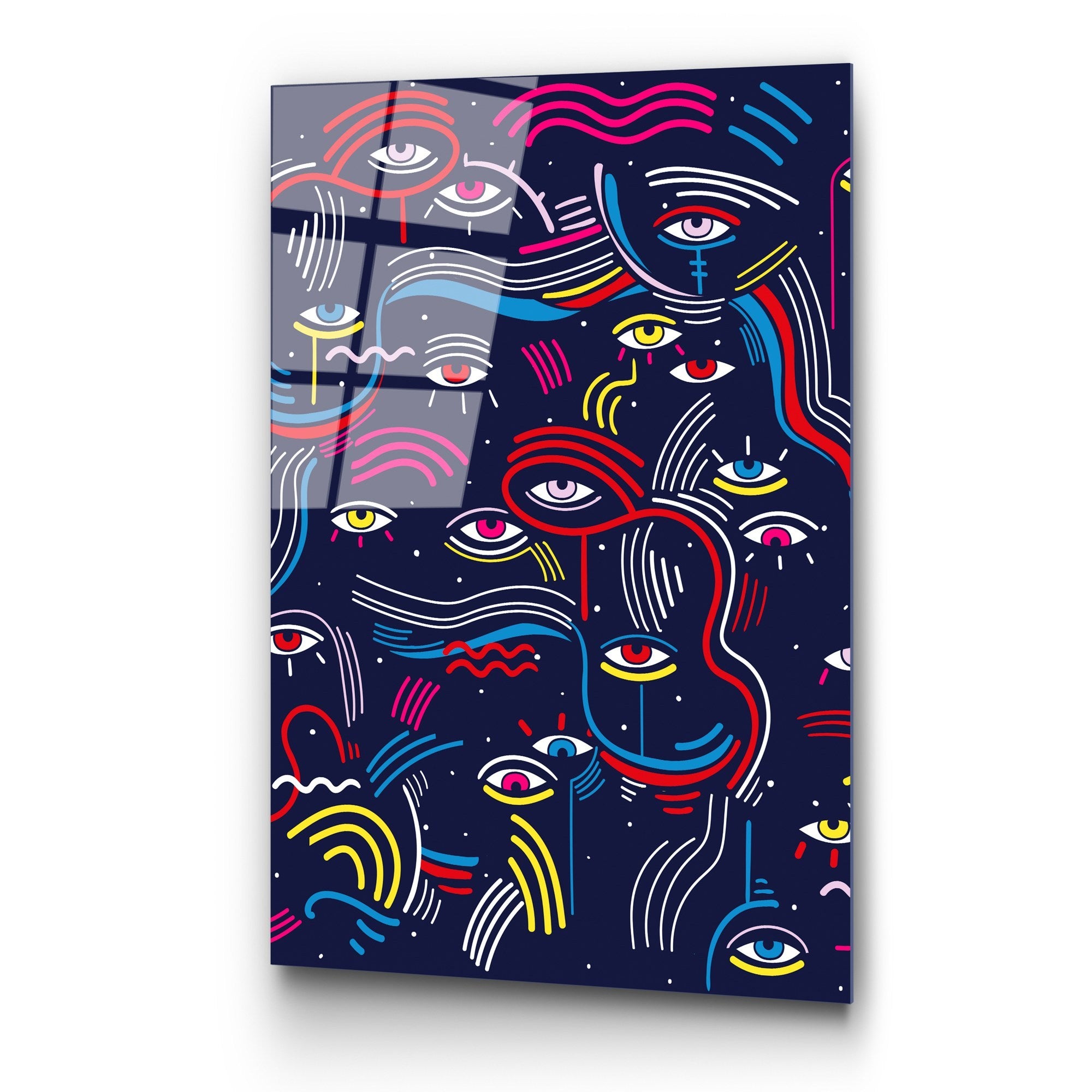 Quadro Decorativo em Vidro Temperado UV-770, 70x100 cm, Multicolor, 4 mm