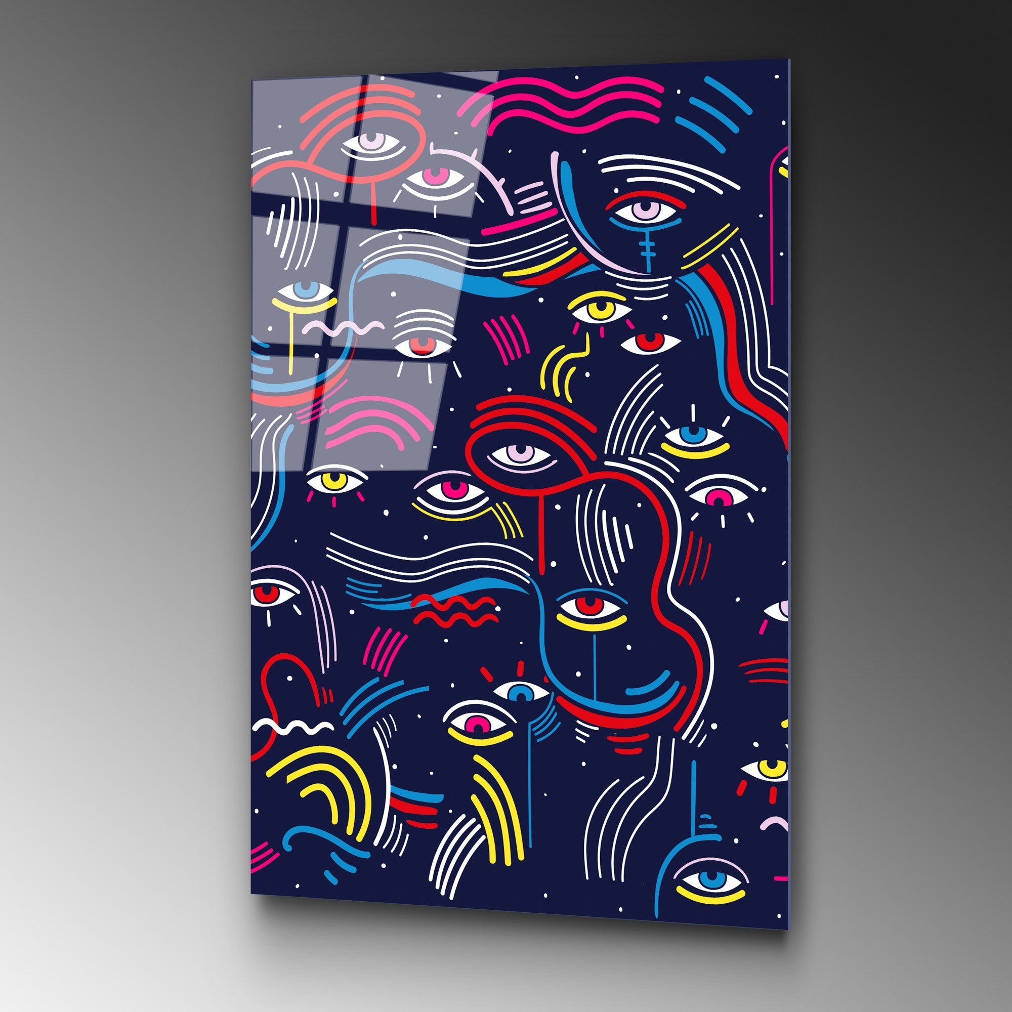 Quadro Decorativo em Vidro Temperado UV-770, 70x100 cm, Multicolor, 4 mm