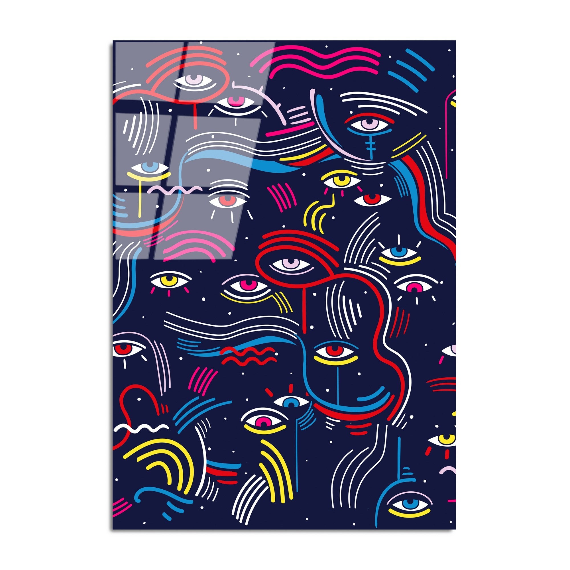 Quadro Decorativo em Vidro Temperado UV-770, 70x100 cm, Multicolor, 4 mm