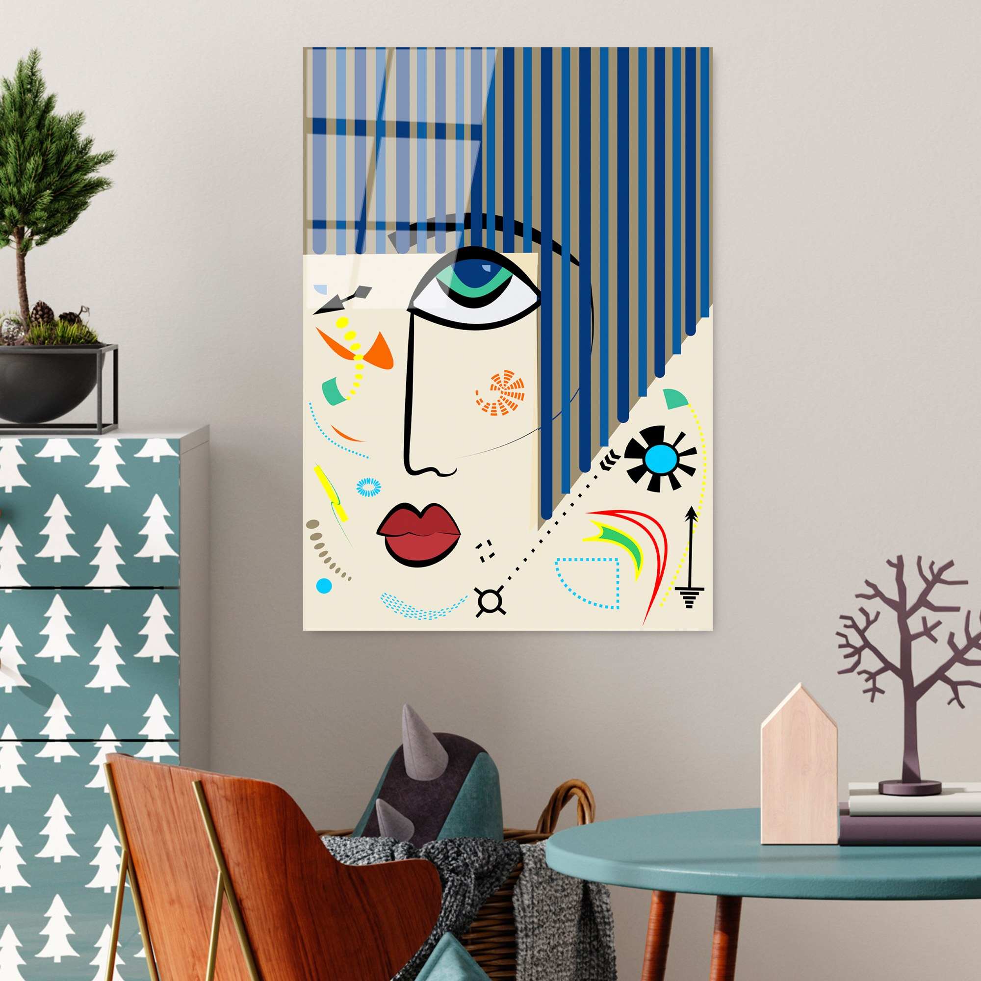 Quadro Decorativo em Vidro Temperado UV-771, 70 x 100 cm, Multicolorido, 4 mm (100% Vidro Temperado)