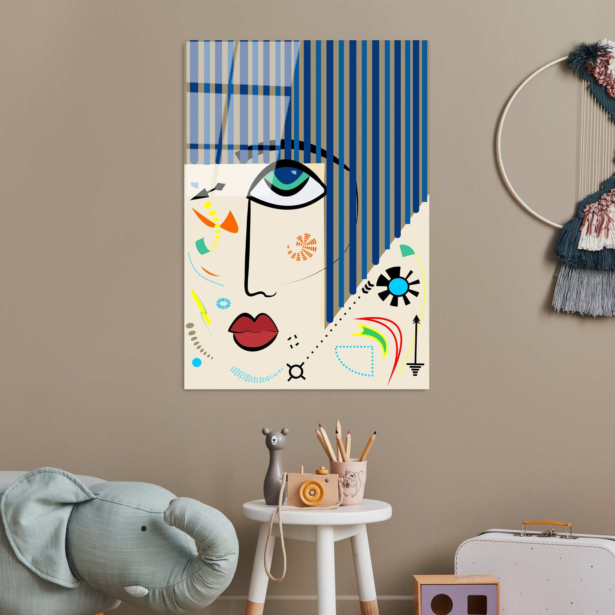 Quadro Decorativo em Vidro Temperado UV-771, 70 x 100 cm, Multicolorido, 4 mm (100% Vidro Temperado)