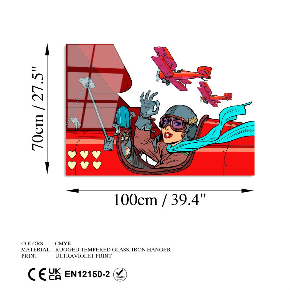 Quadro Decorativo em Vidro Temperado UV-773 - Multicolor, 70 x 100 cm, 4 mm