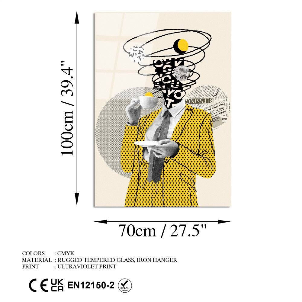 Quadro Decorativo em Vidro Temperado UV-774 (70x100 cm) Multicolor, 4 mm — Ref. 123BZM2266