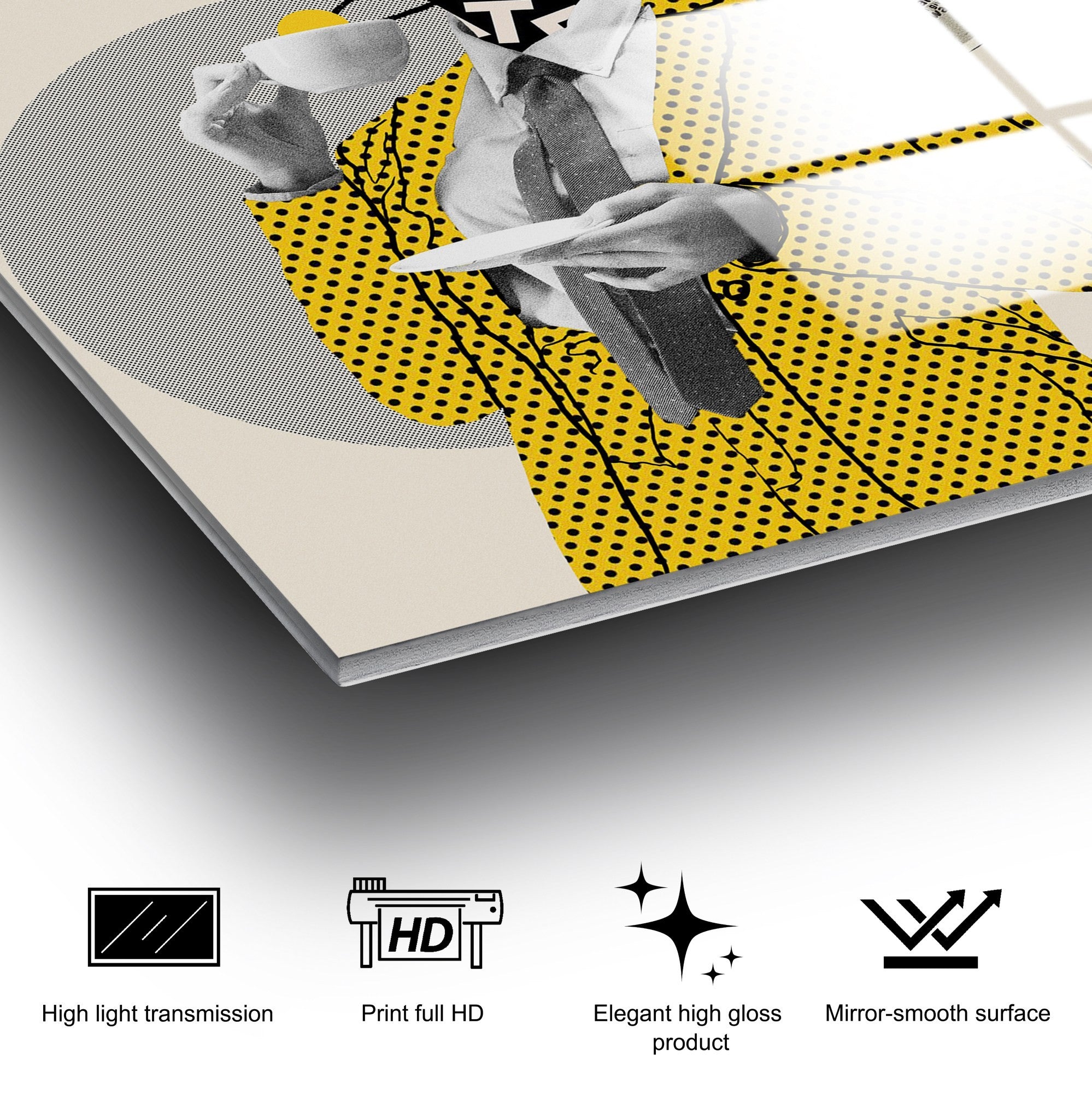 Quadro Decorativo em Vidro Temperado UV-774 (70x100 cm) Multicolor, 4 mm — Ref. 123BZM2266