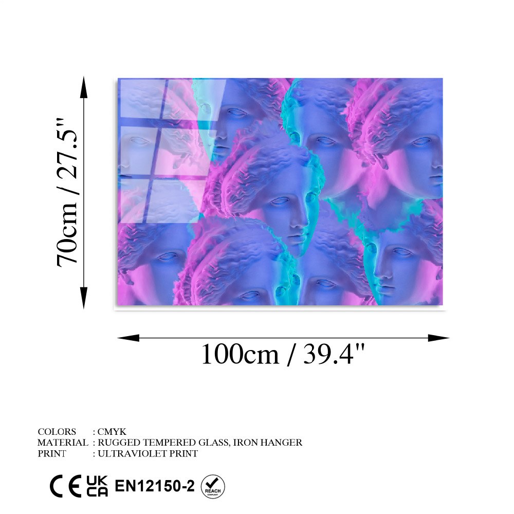 Quadro Decorativo em Vidro Temperado Multicolor 70 x 100 cm (4 mm) | UV-775