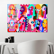 Quadro Decorativo em Vidro Temperado UV-776, Multicolor, 70 x 100 cm (4 mm)