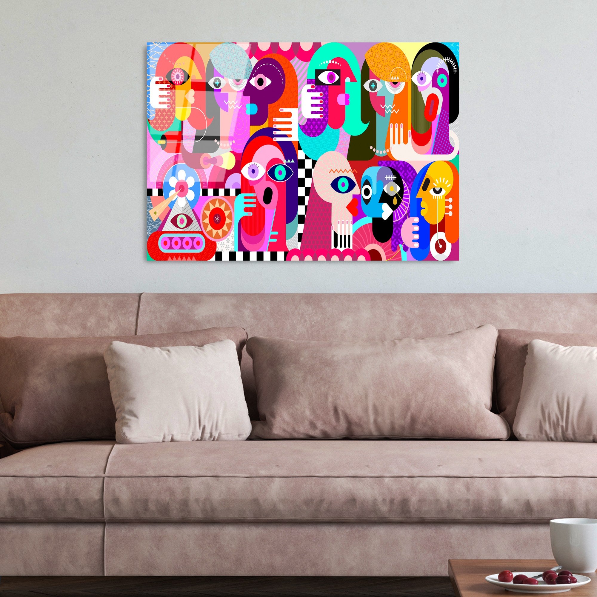 Quadro Decorativo em Vidro Temperado UV-776, Multicolor, 70 x 100 cm (4 mm)