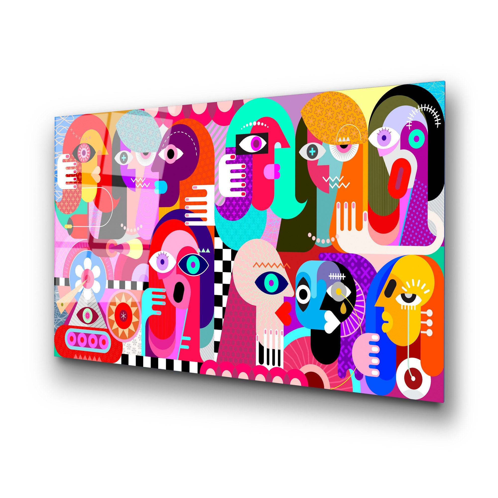 Quadro Decorativo em Vidro Temperado UV-776, Multicolor, 70 x 100 cm (4 mm)