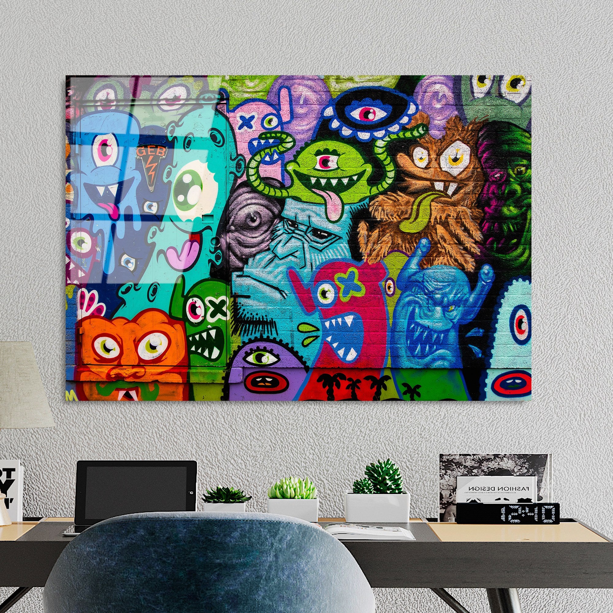 Quadro Decorativo em Vidro Temperado UV-778 Multicolor 70 x 100 cm (4 mm)