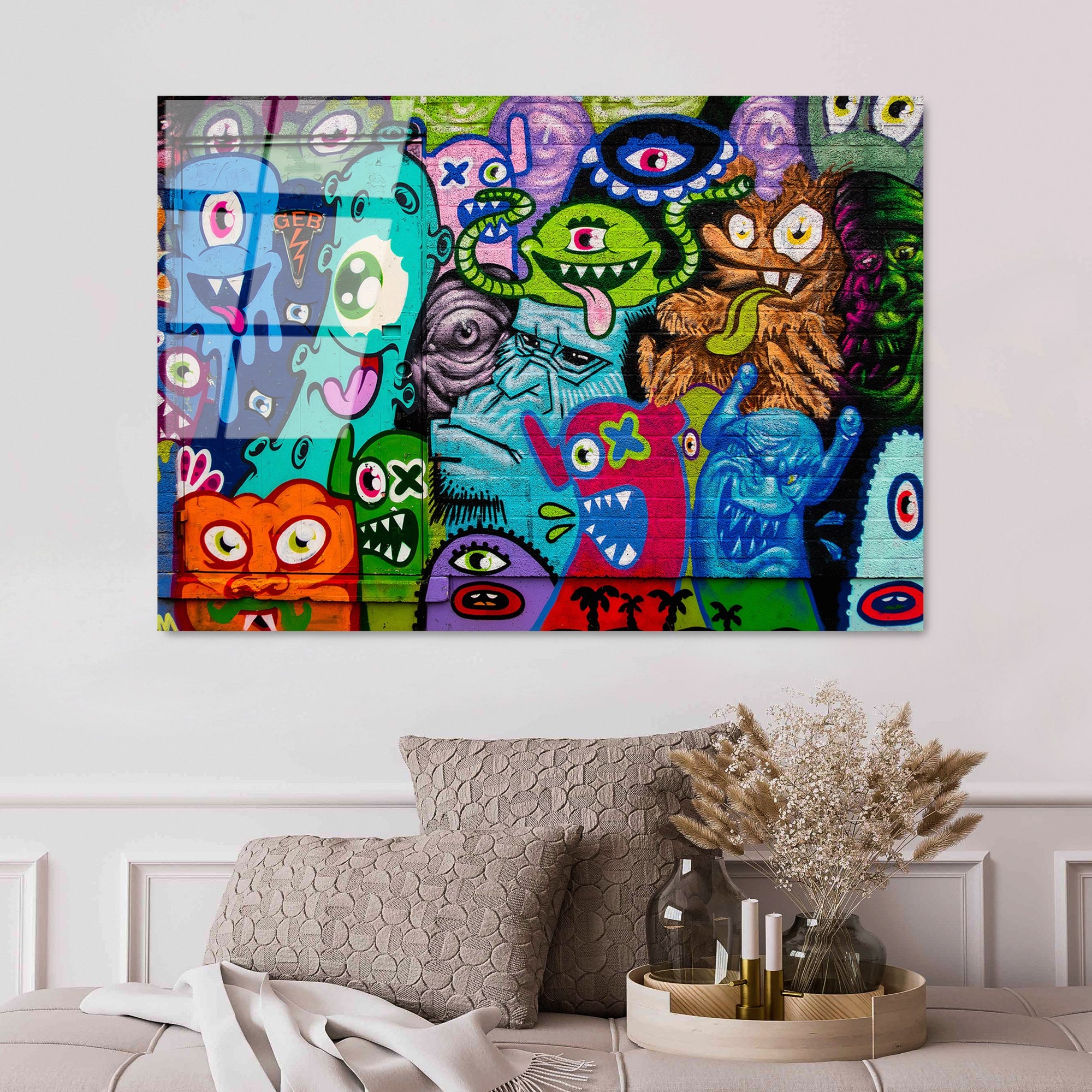 Quadro Decorativo em Vidro Temperado UV-778 Multicolor 70 x 100 cm (4 mm)